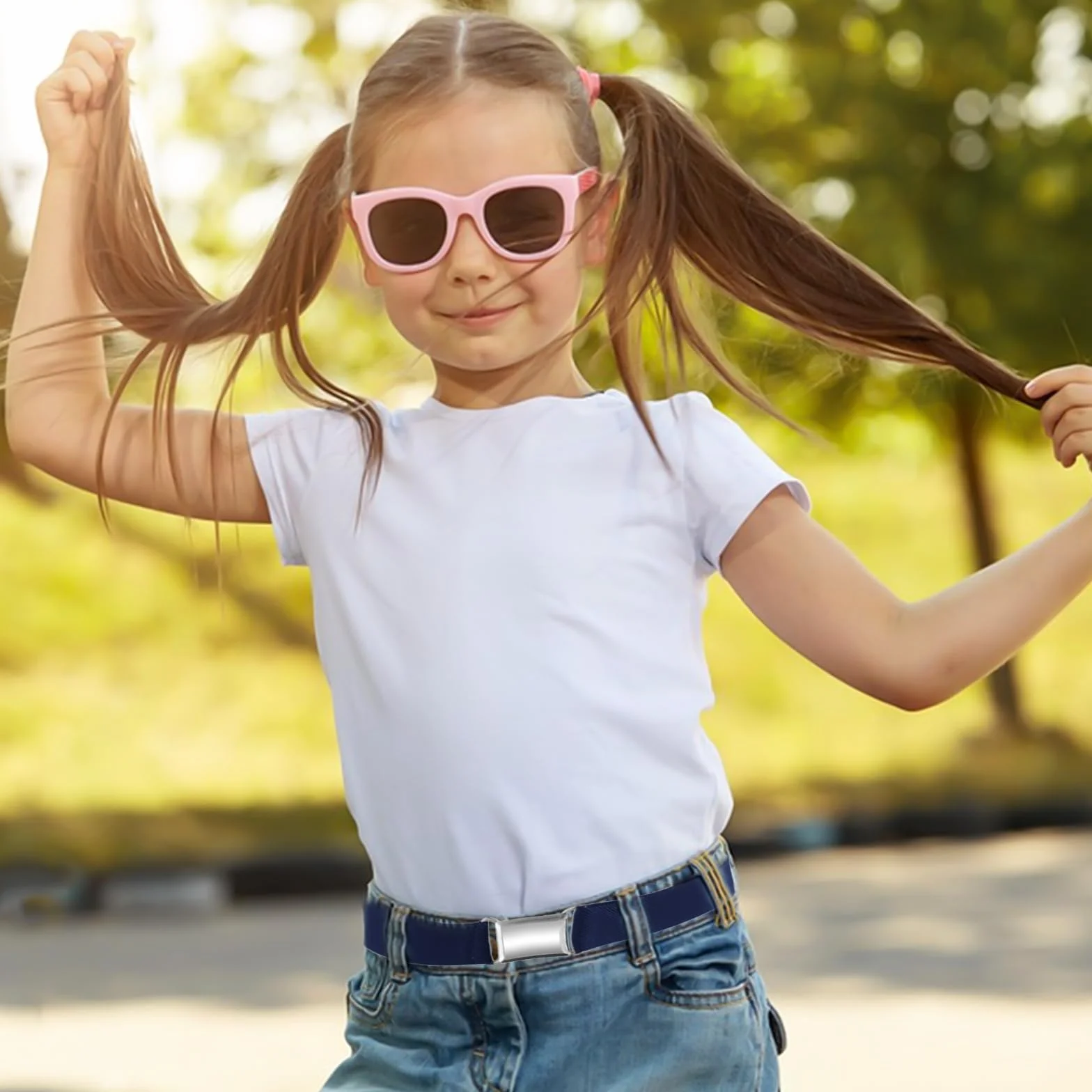 4 sztuki elastyczny pasek dla dzieci, regulowany pasek stretch, dziecięcy pasek z magnesem, elastyczny pasek dla chłopców i dziewczynek na jeansy, szorty, spodnie, sukienki