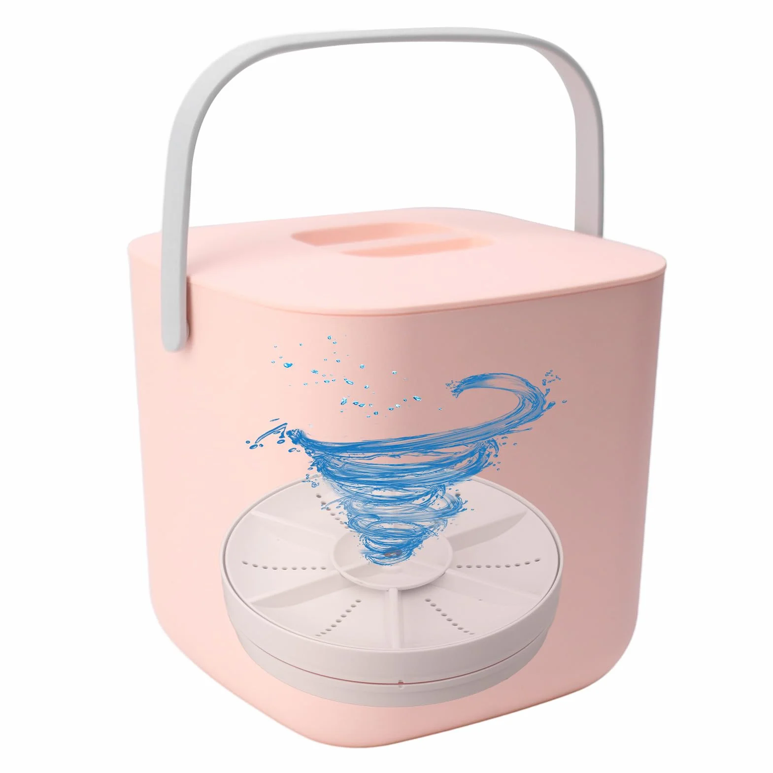 Mini zmywarka do naczyń owocowych 18W różowa