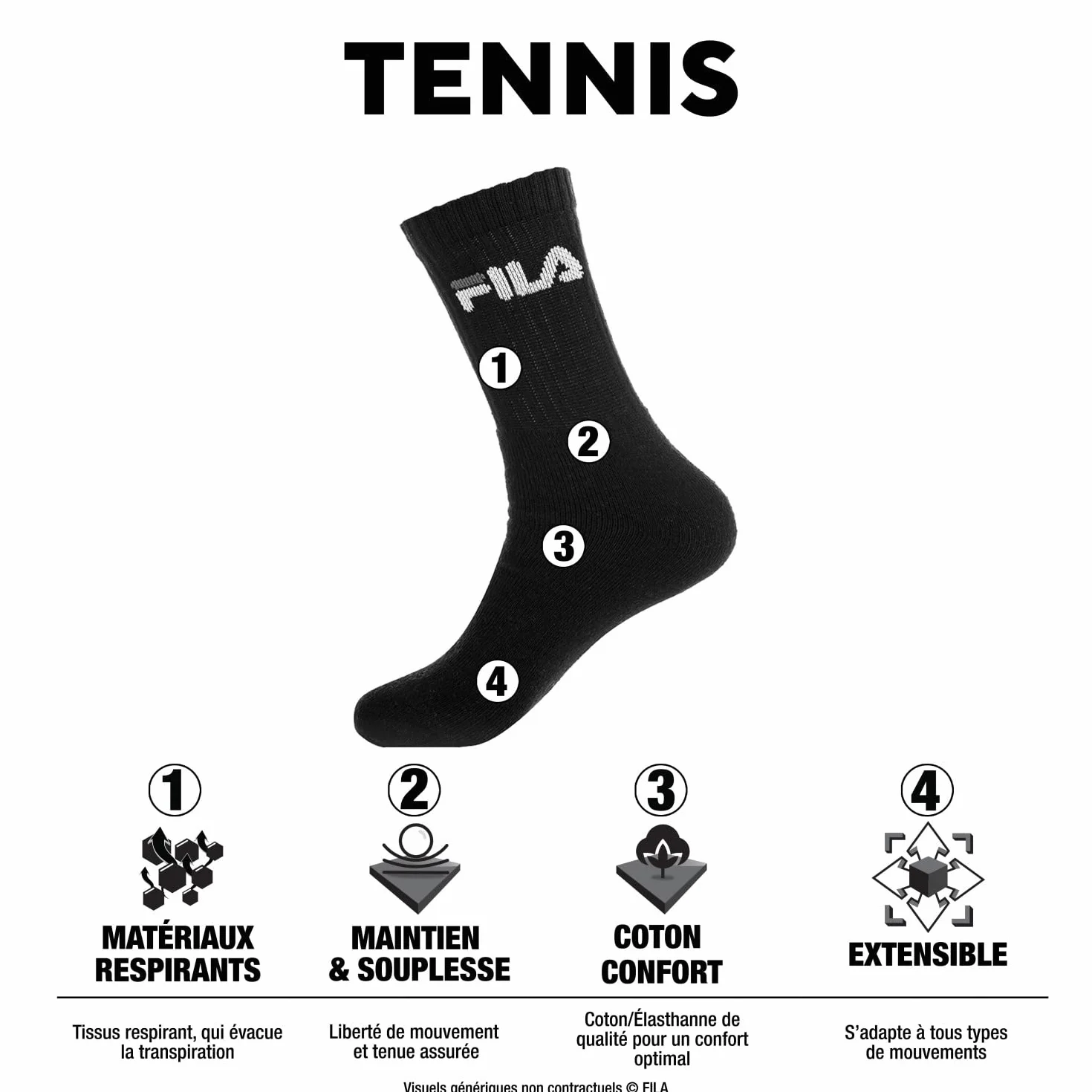 Fila Mężczyźni Am/Tnx6 Skarpetki, Wielokolorowy, 39-42 EU