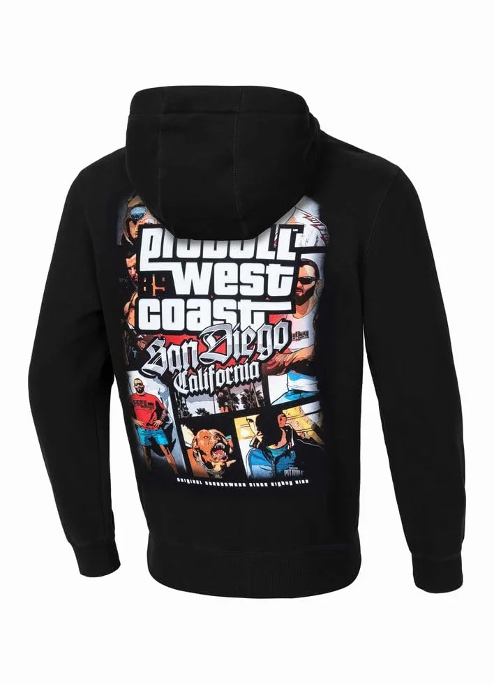 Pitbull Męska bluza z kapturem męska bluza z kapturem z bawełny Most Wanted sweter bluza z kapturem bluza z nadrukiem M, czarny, M