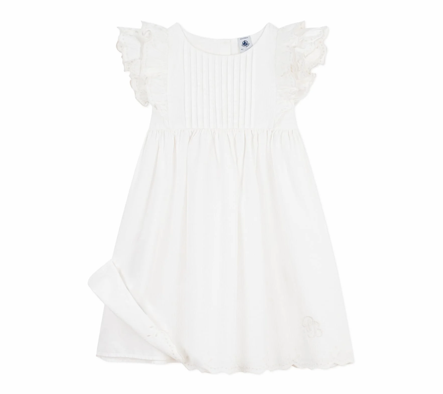 Petit Bateau Bawełniana sukienka dziecięca z krótkim rękawem