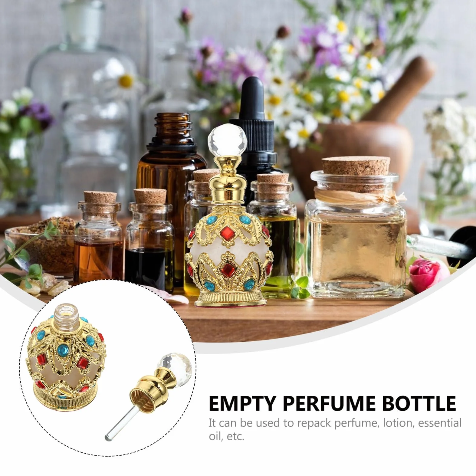 LALAFINA Butelka Na Perfumy 15 Ml Przenośny Dodatek Kosmetyczny