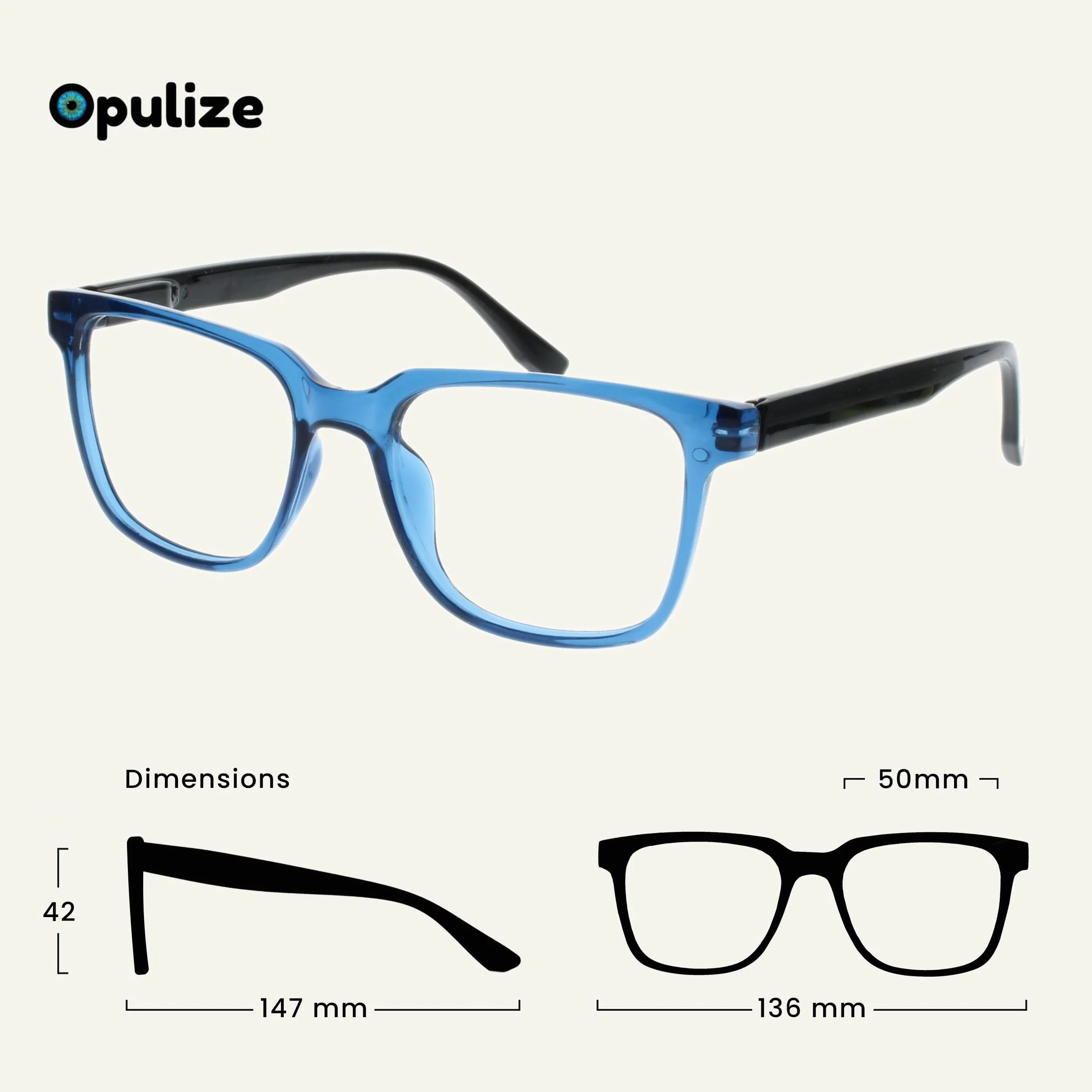 OPULIZE Okulary do czytania Uniseks LEO