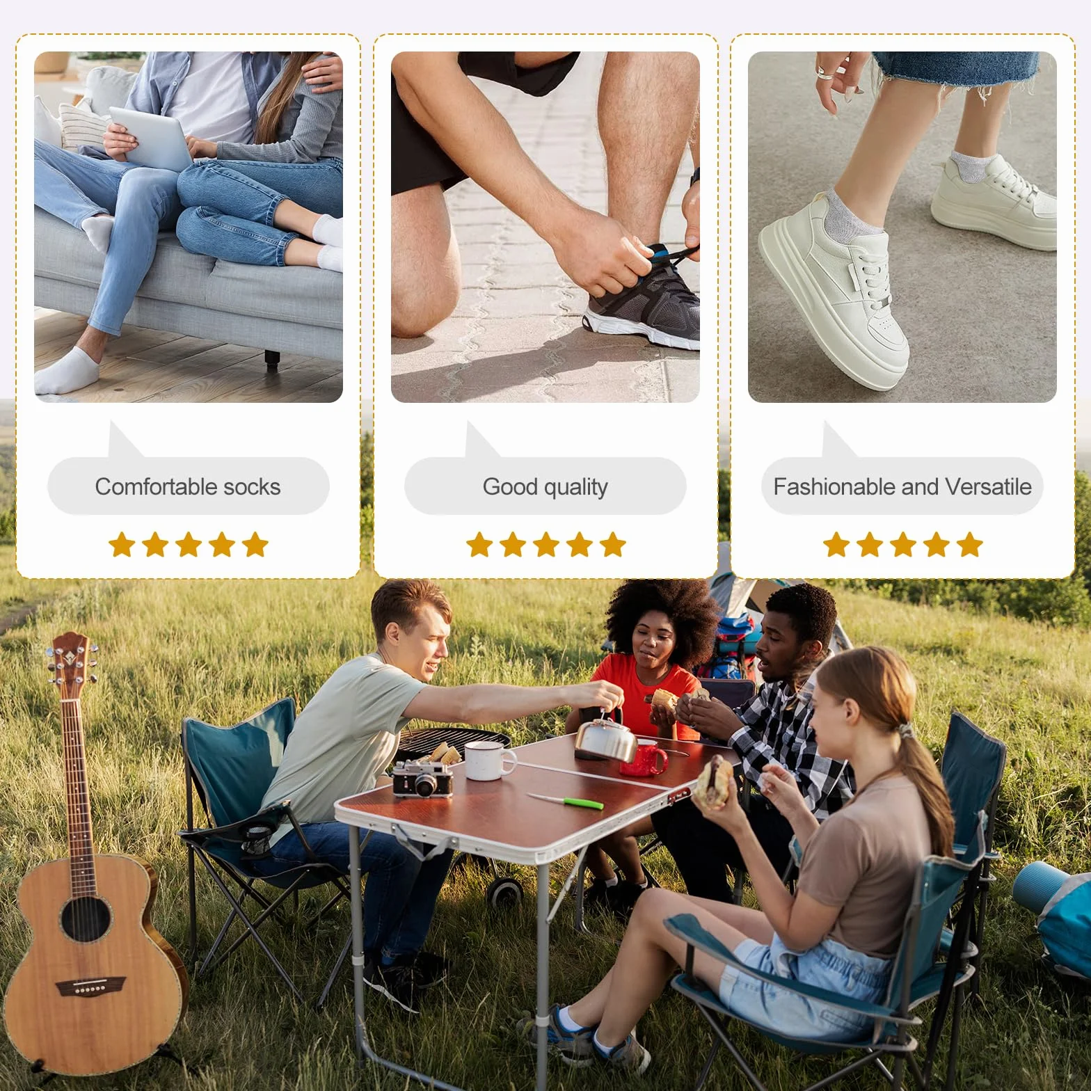 Niorasen 10/20 Par Krótkich Skarpetek Męskich Damskich - Letnich Krótkie Skarpetki Unisex - Oddychające Skarpetki Niewidoczne - Bawełna Czarna, Biała Szara