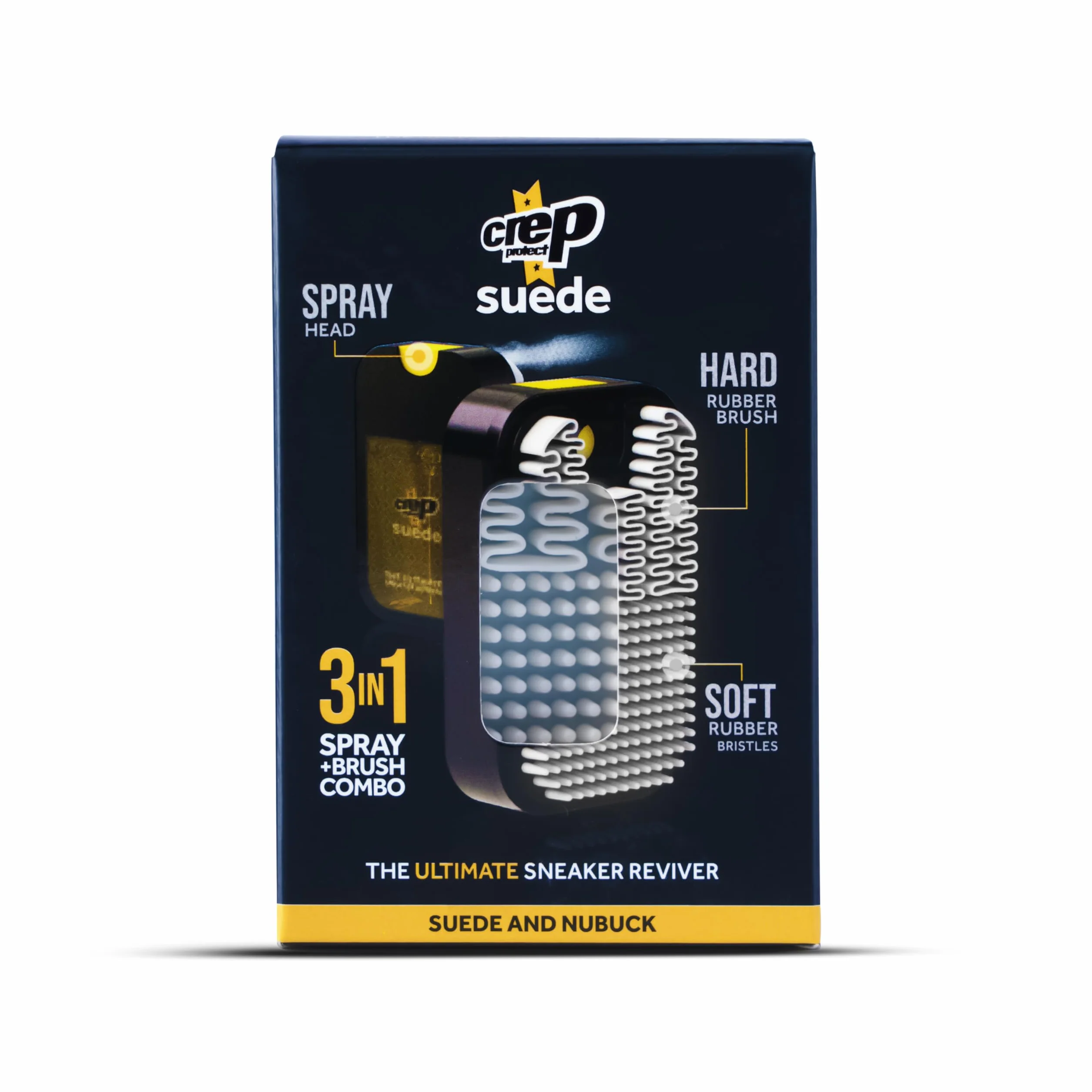 Crep Protect Suede Reviver - czyszczący środek do butów ze skóry zamszowej, odżywczo-kondycjonujący środek i szczotka do zamszu do butów ze skóry zamszowej i nubuku - przywraca blask i teksturę