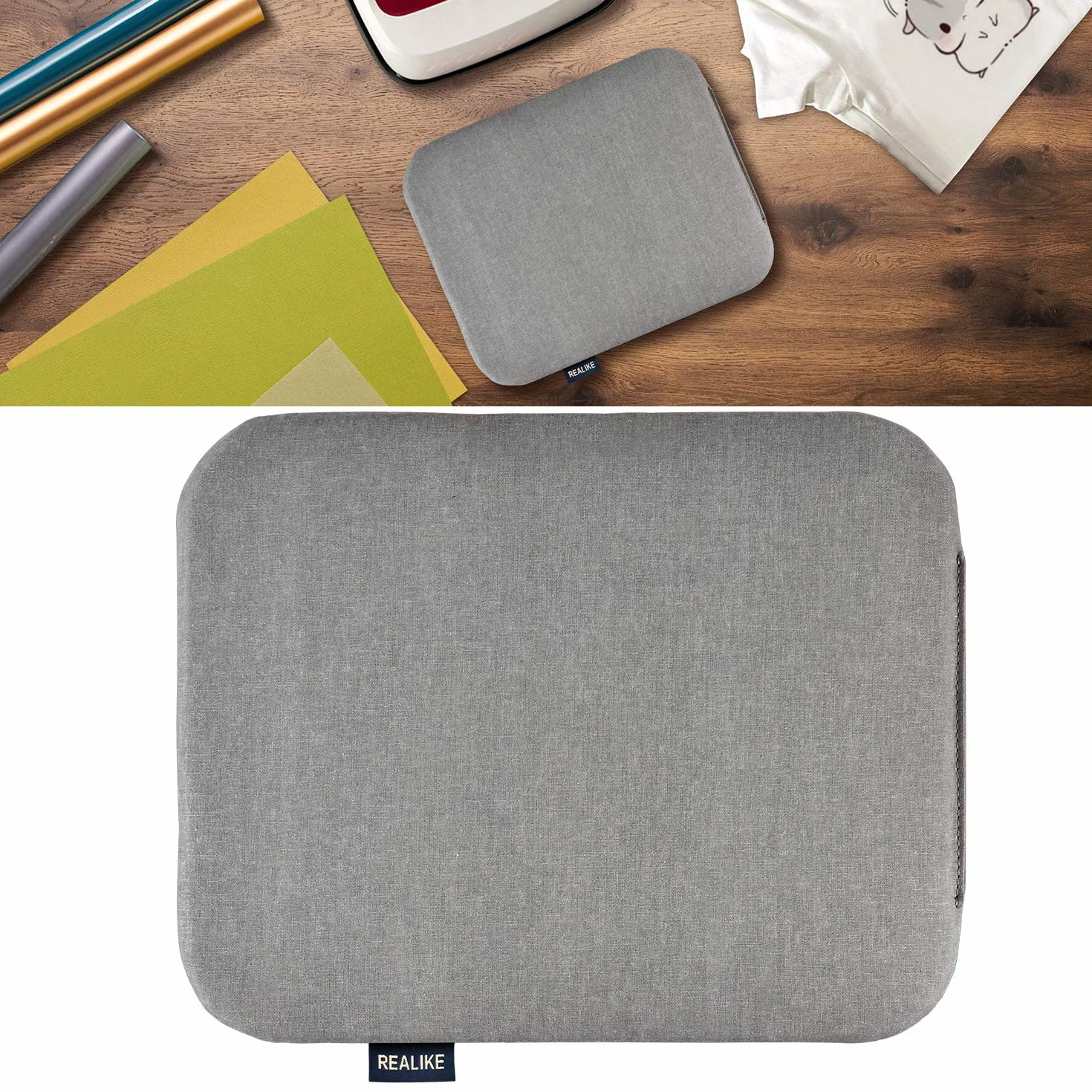 REALIKE Mata do Cricut Easy Press - Odporna na Wysoką Temperaturę Mata Ochronna do Żelaza HTV na Projekt 20,5 cm X 25,4 cm (8"X10")