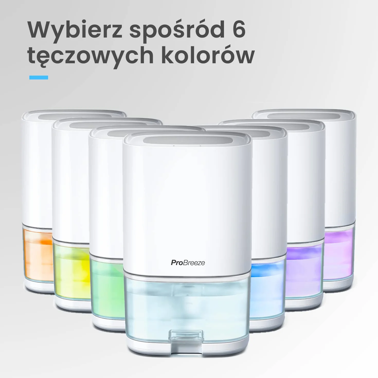 Pro Breeze Elektryczny osuszacz powietrza 1000 ml z timerem 4h, pochłaniacz wilgoci, mini osuszacz do łazienki, biały