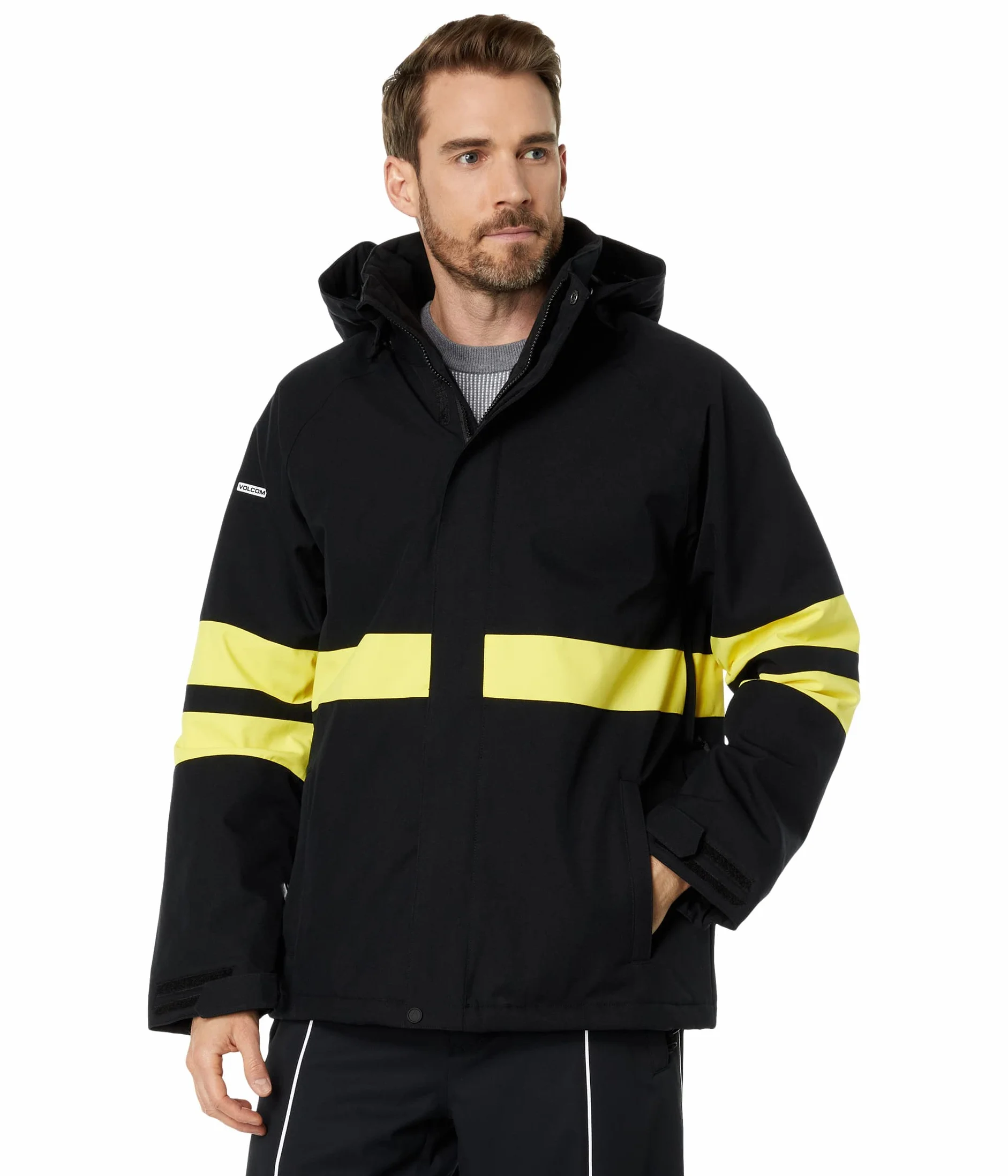Volcom Męska kurtka Jp Ins, czarna, M, czarny, M