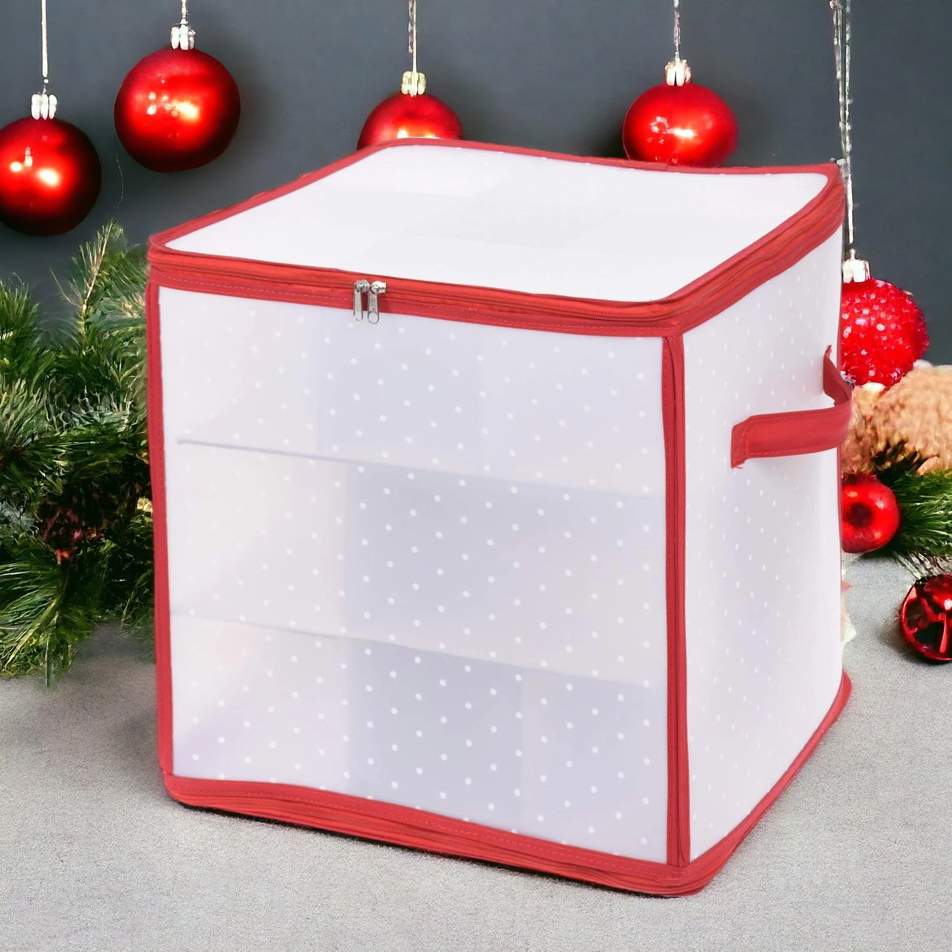 Pudełko do przechowywania 31x31x31 cm na 27 elementów bombki choinkowe