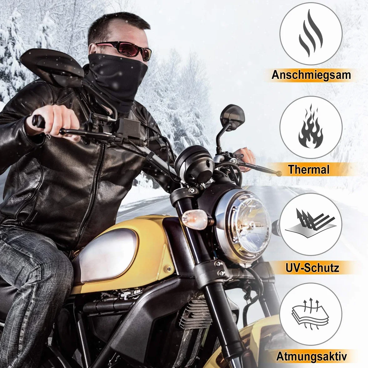 HASAGEI Szalik męski i damski, polarowy, wiatroszczelny, ogrzewacz karku, do biegania, jazdy na nartach, jazdy na rowerze, snowboardu, wspinaczki, jazdy na motocyklu, do aktywności na świeżym