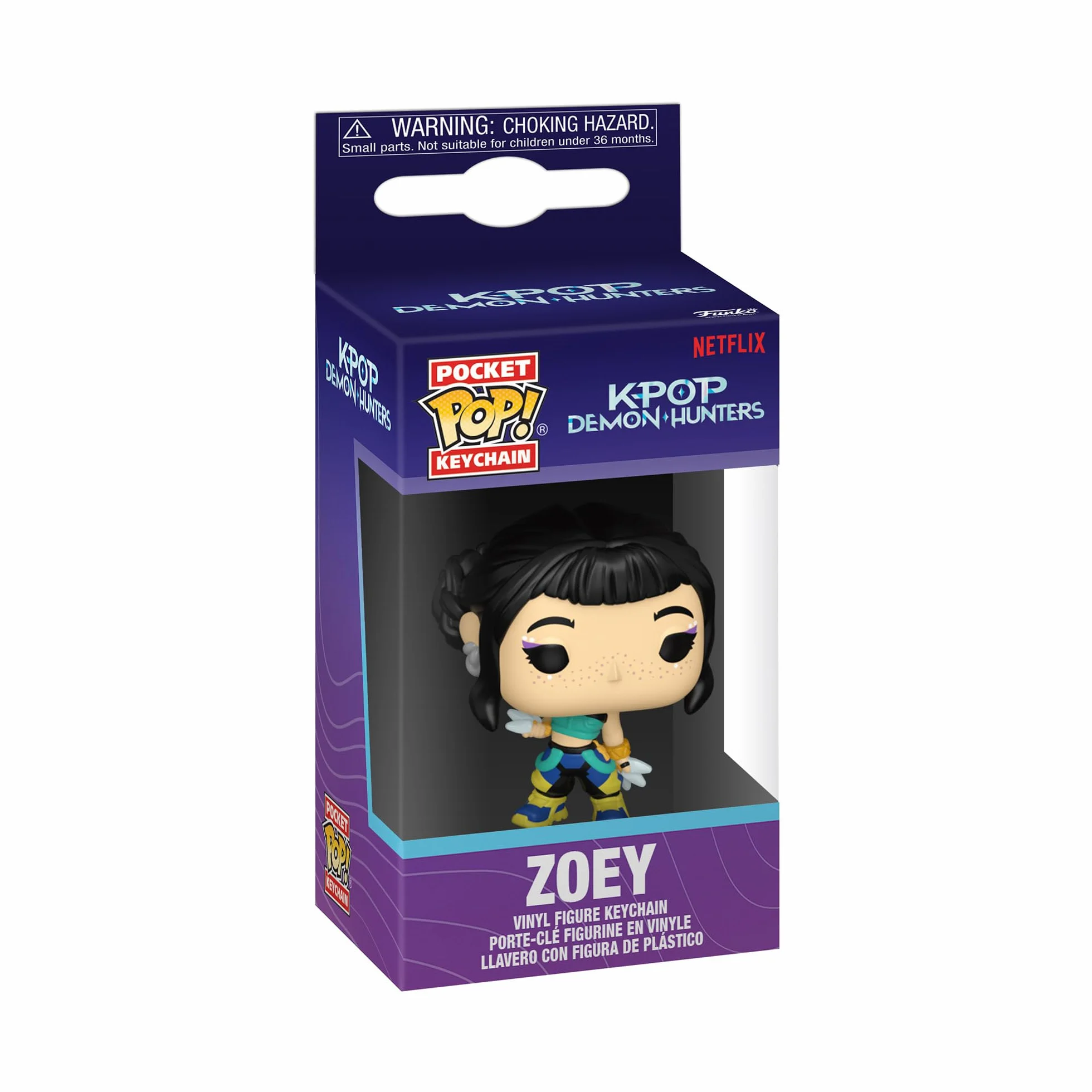 Funko Pop! Brelok : KPop! Demon Hunters - Zoey - Mini kolekcjonerska figurka winylowa nowość brelok do kluczy - wypełniacze do skarpet - pomysł na prezent, oficjalny towar - Anime Fans
