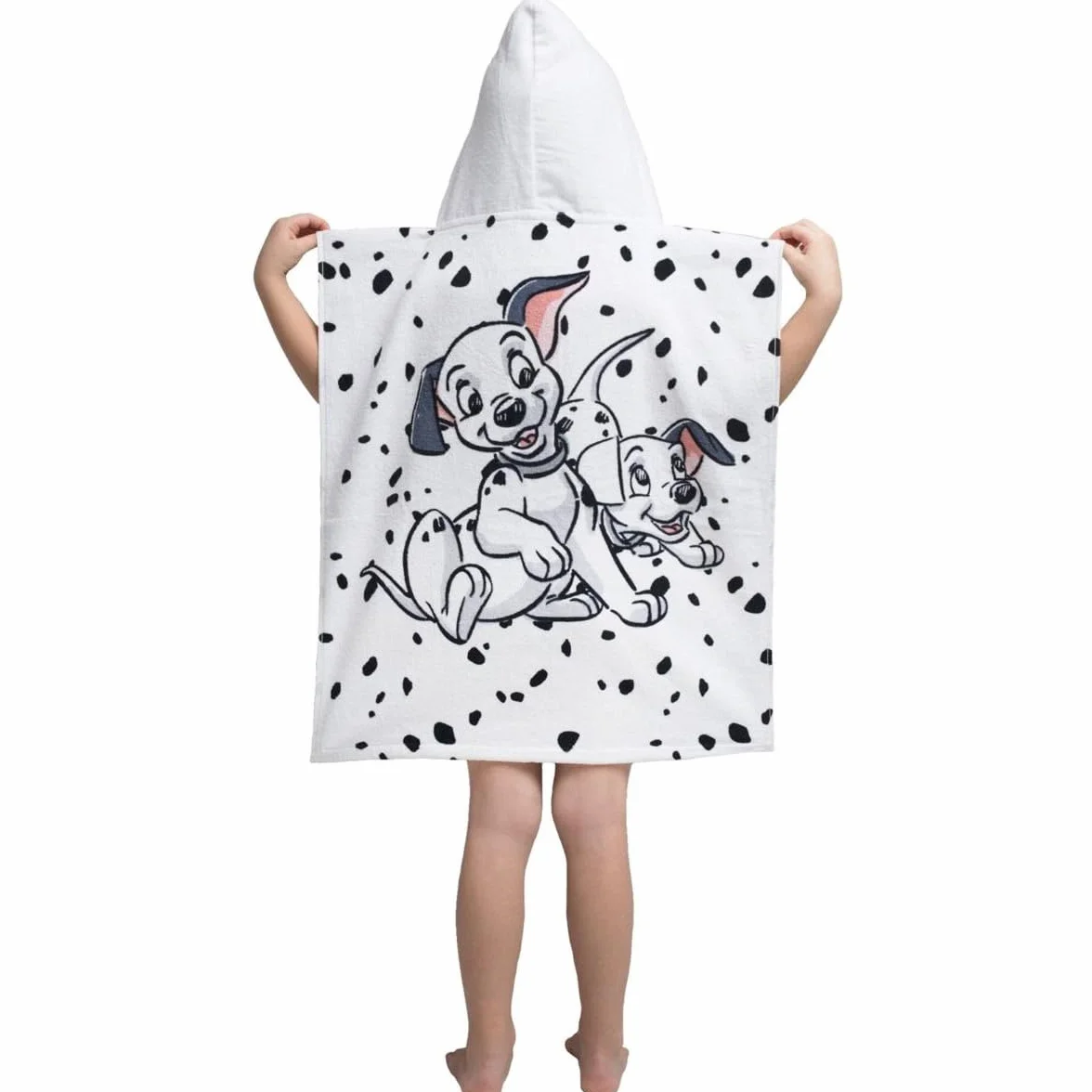 Jerry Fabrics Disney 101 dalmatyńskie ponczo kąpielowe z kapturem 50 x 115 cm