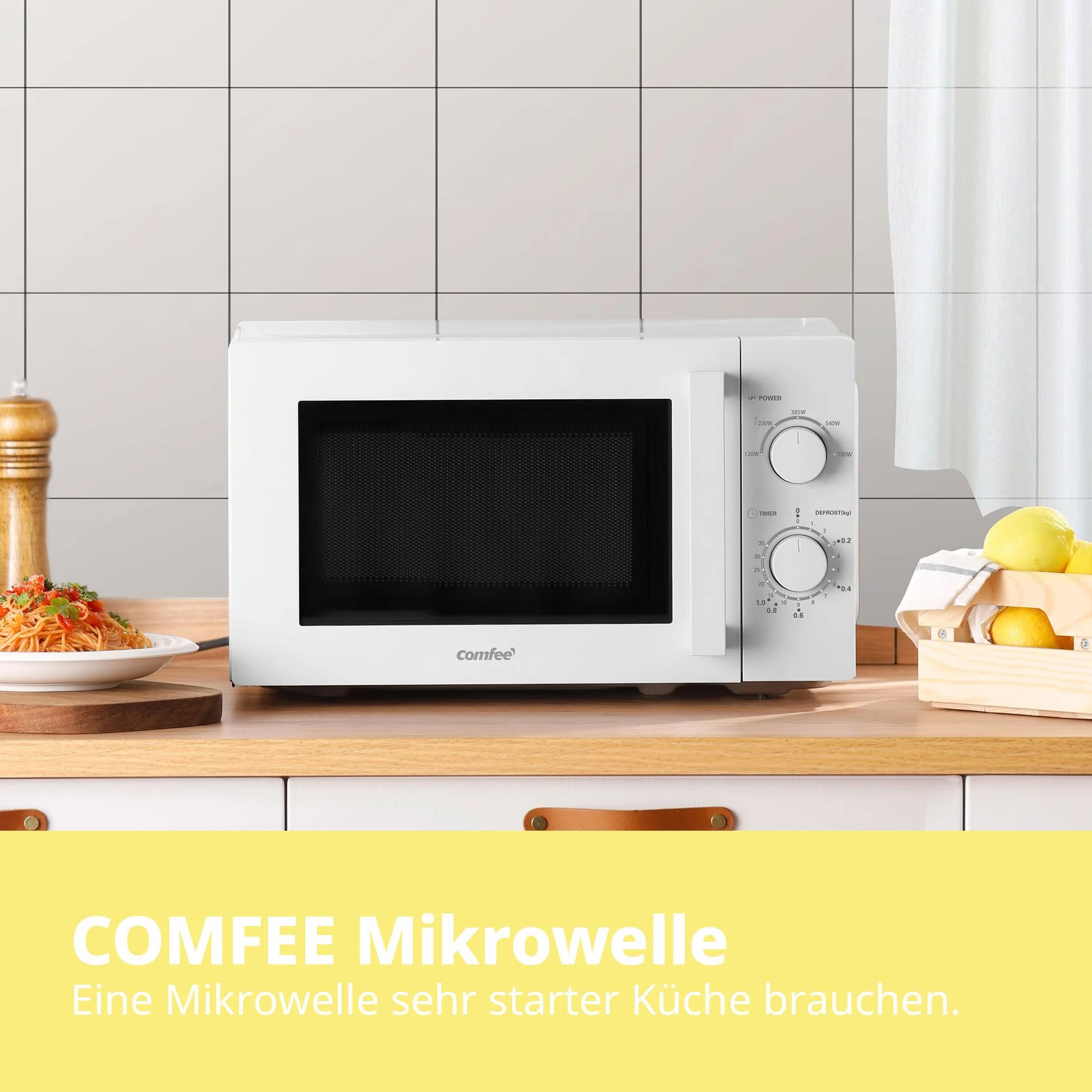COMFEE' CMSN 20 wh Mikrowelle Solo-Mikrowelle 20L 700W Weiß