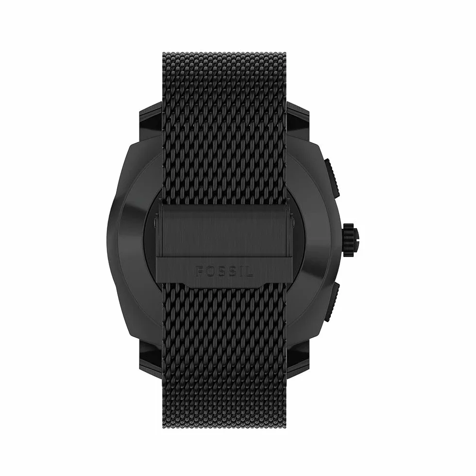 Fossil Men's Machine Gen 6 Hybrid Smartwatch, Black-Tone Stainless Steel z bransoletą Black-Tone Stainless Steel, FTW7062