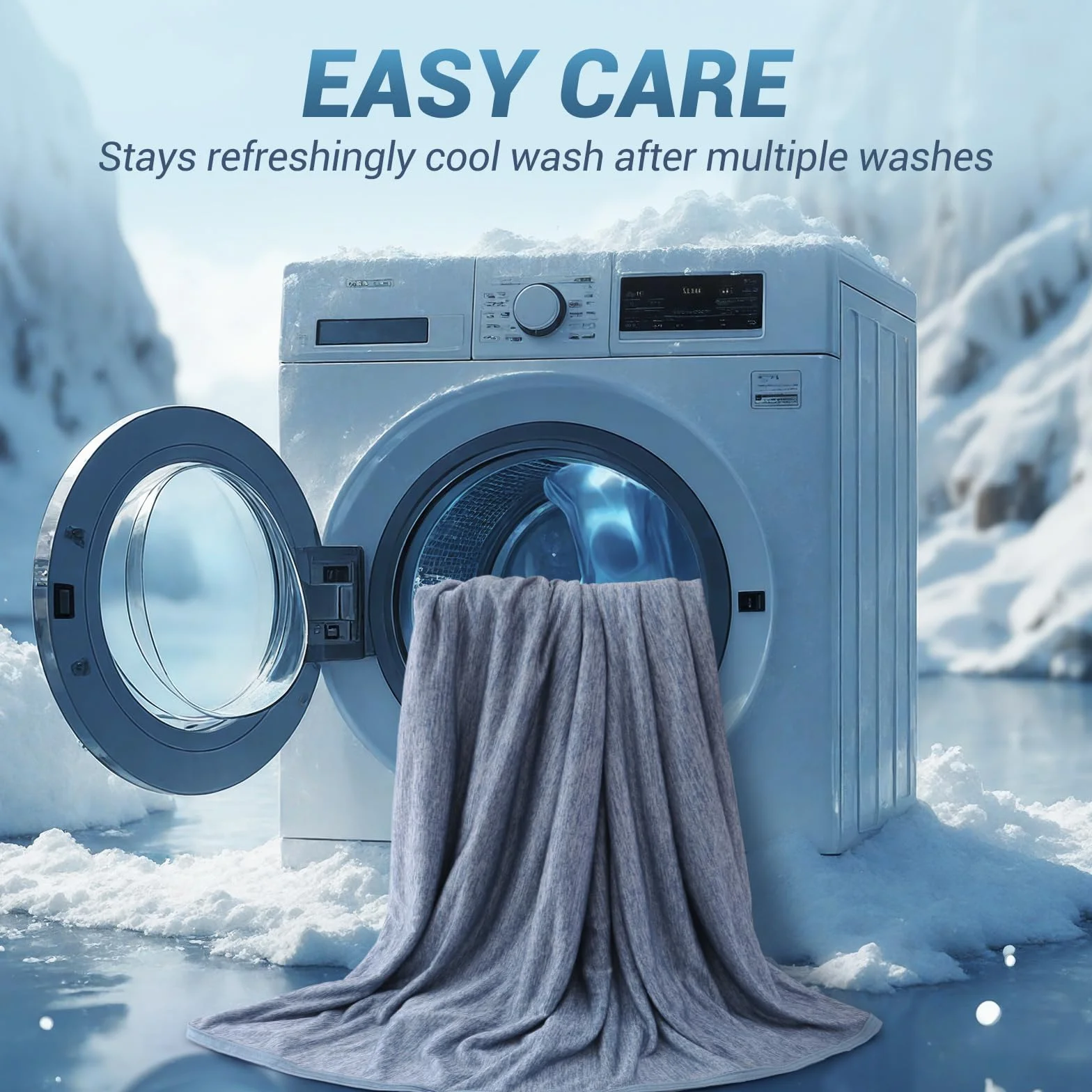 Elegear Koc Letni 2 w 1 Narzuta na Łóżko Antyalergiczny Oddychający 130 x 170 cm Niebieski