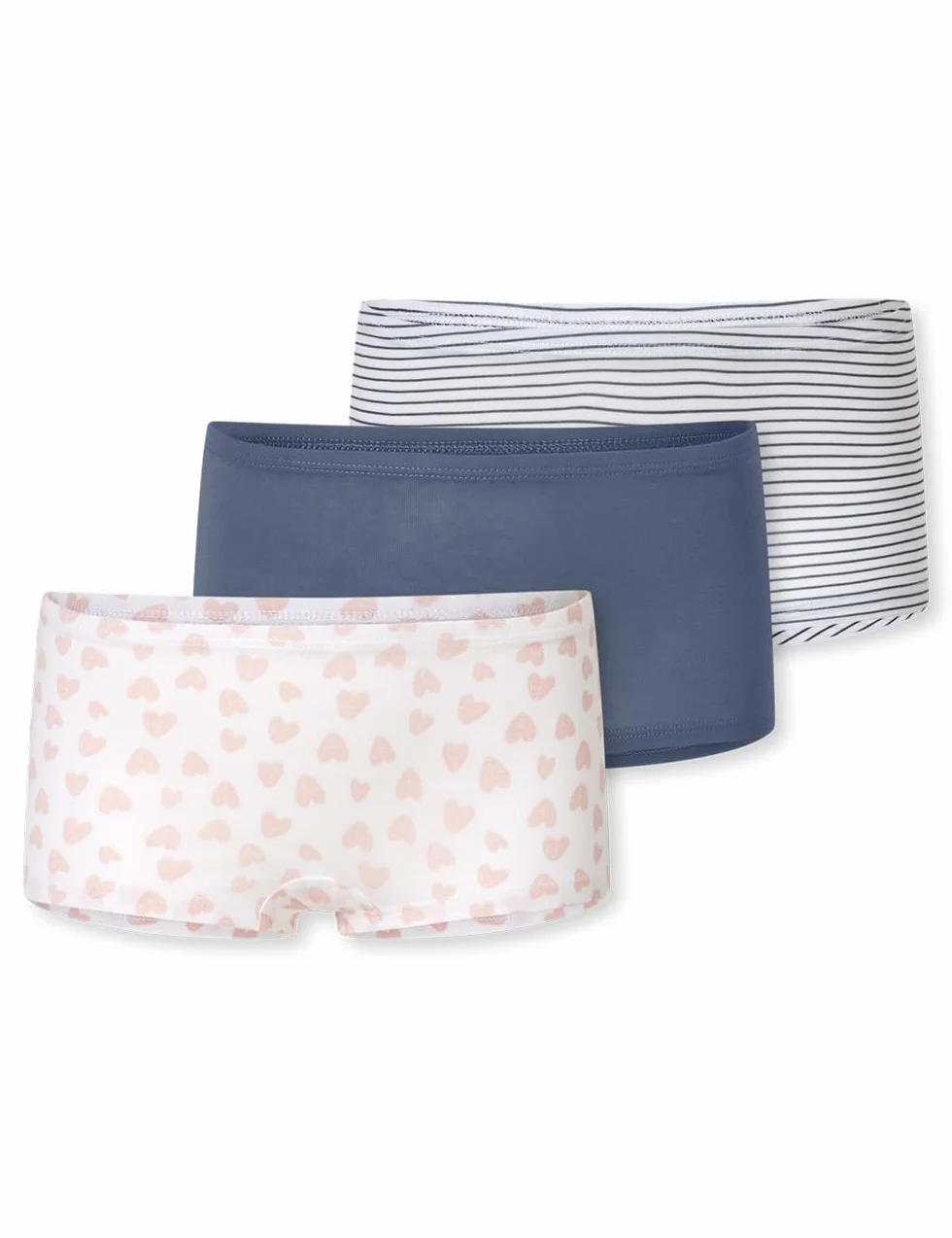 Schiesser Bokserki (szorty) Dziewczynki Schiesser Mädchen 3 Pack Unterwäsche Shorts Hohe Passform - 95/5 Organic Bio Baumwolle - Größe 92 Bis 140