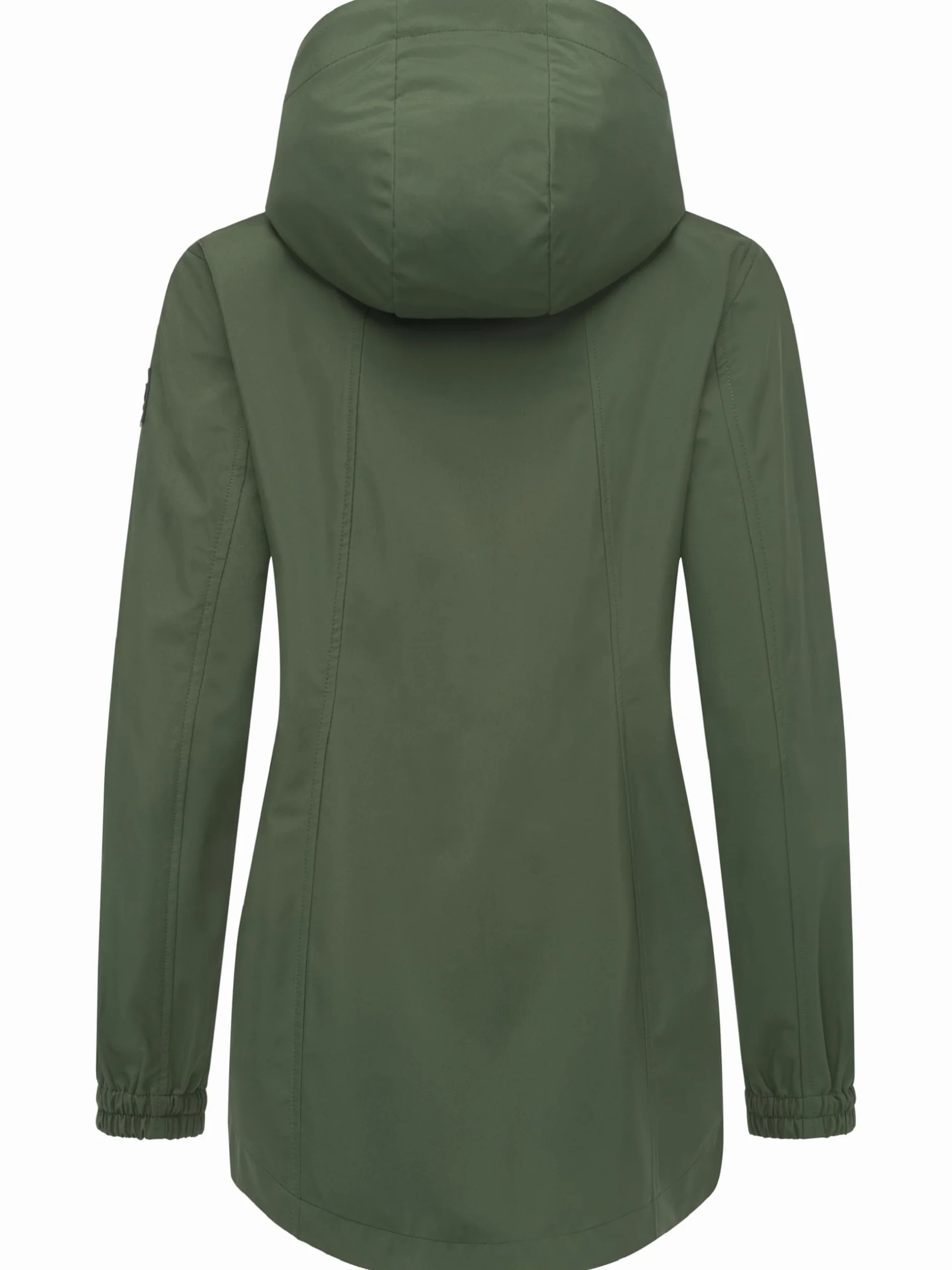 Ragwear Damska długa kurtka przejściowa, wodoodporna i oddychająca, krótki płaszcz z regulowanym kapturem, Zuzka Sport YOUMODO XS-6XL