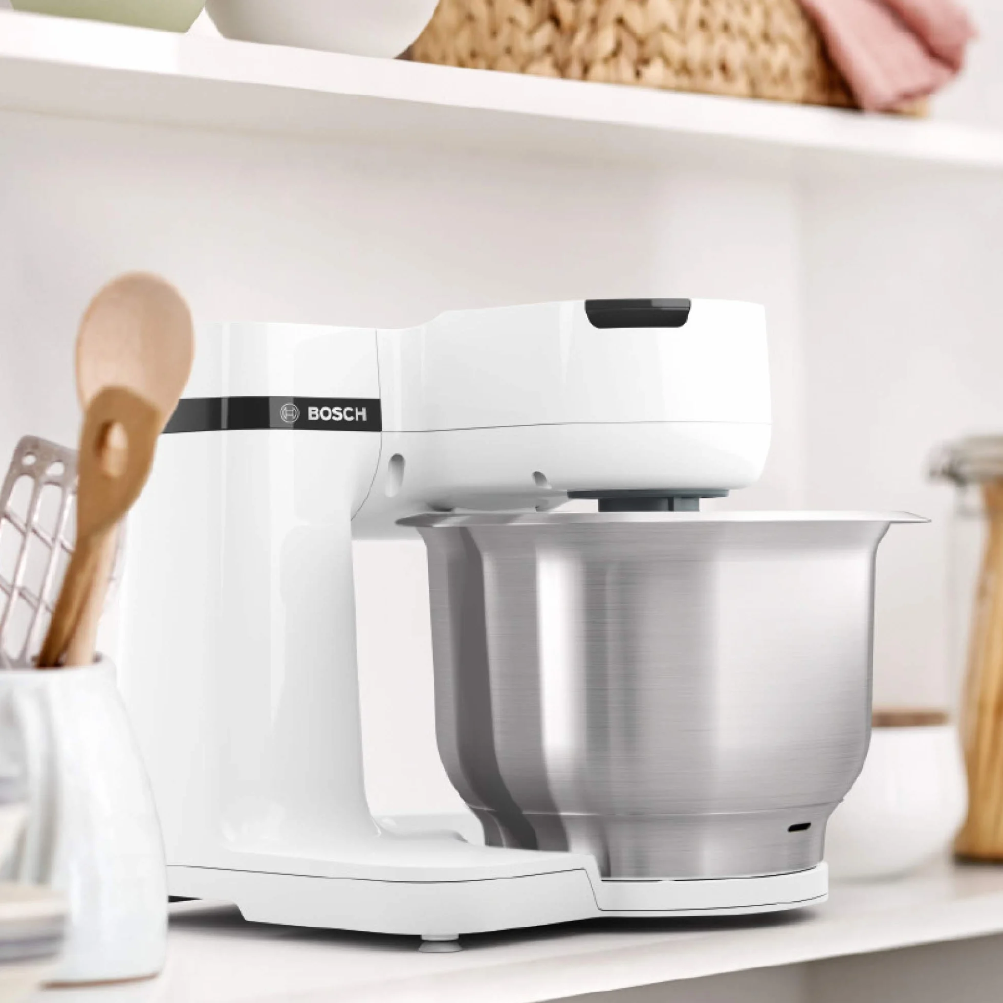 Bosch MUM2 wielofunkcyjny robot kuchenny 700 W mikser planetarny misa ze stali nierdzewnej 3,8l MUMS2EW00
