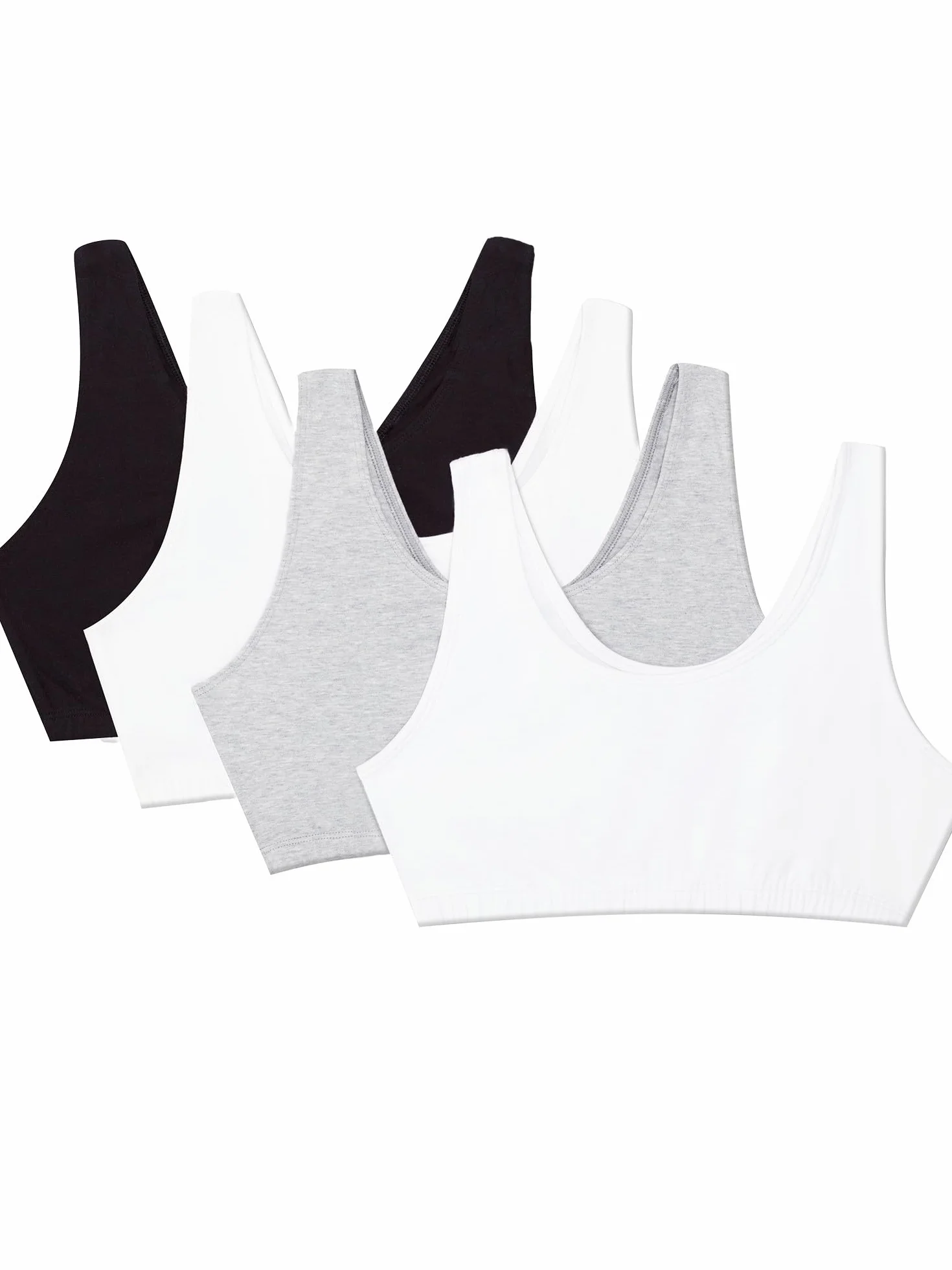 Fruit of the Loom Biustonosz sportowy Kobiety Tank Style Cotton Sports Bra (4 w zestawie)