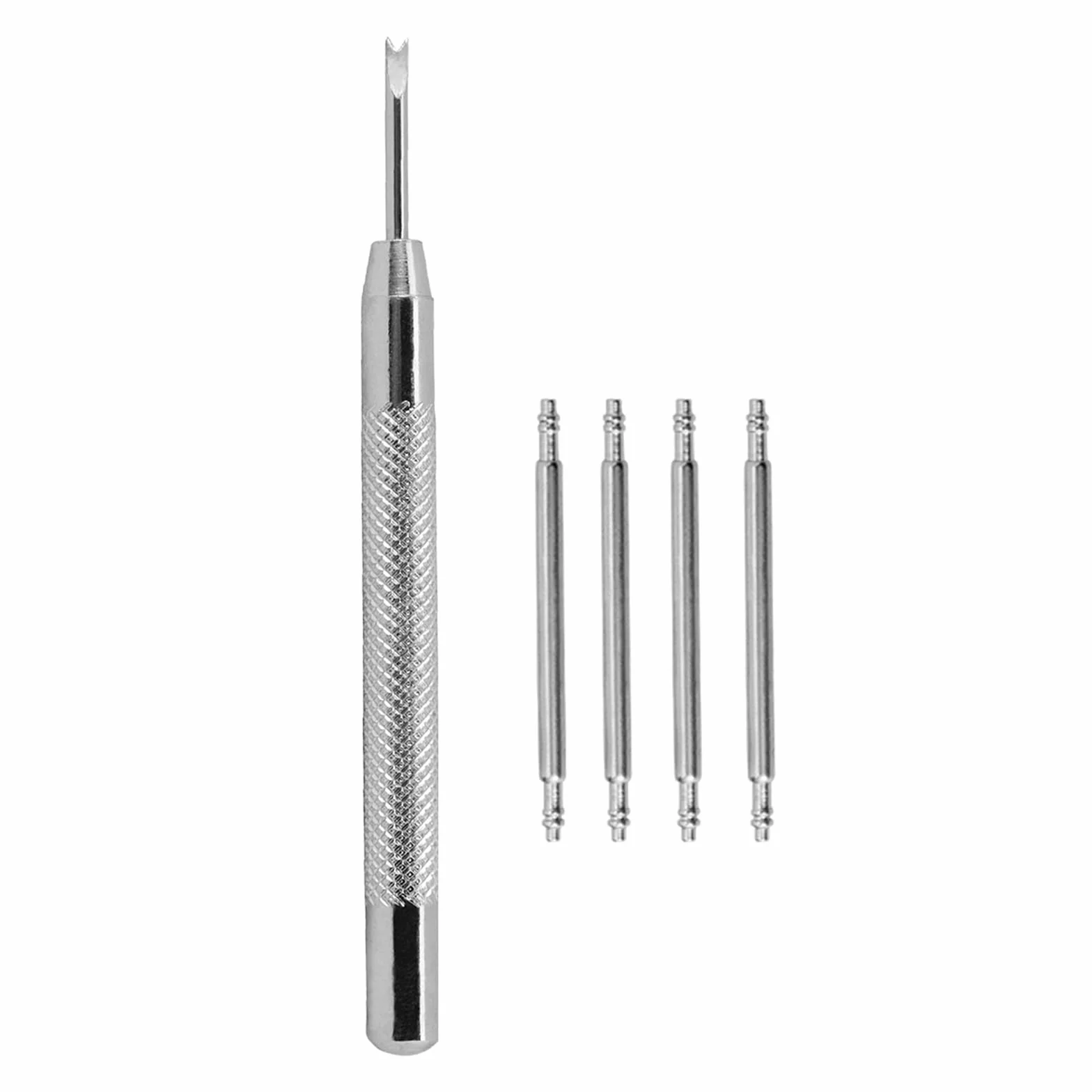 BISONSTRAP Szpilki do paska do zegarka, 8-24 mm, 4 teleskopy ze stali nierdzewnej, w zestawie z narzędziem do wymiany
