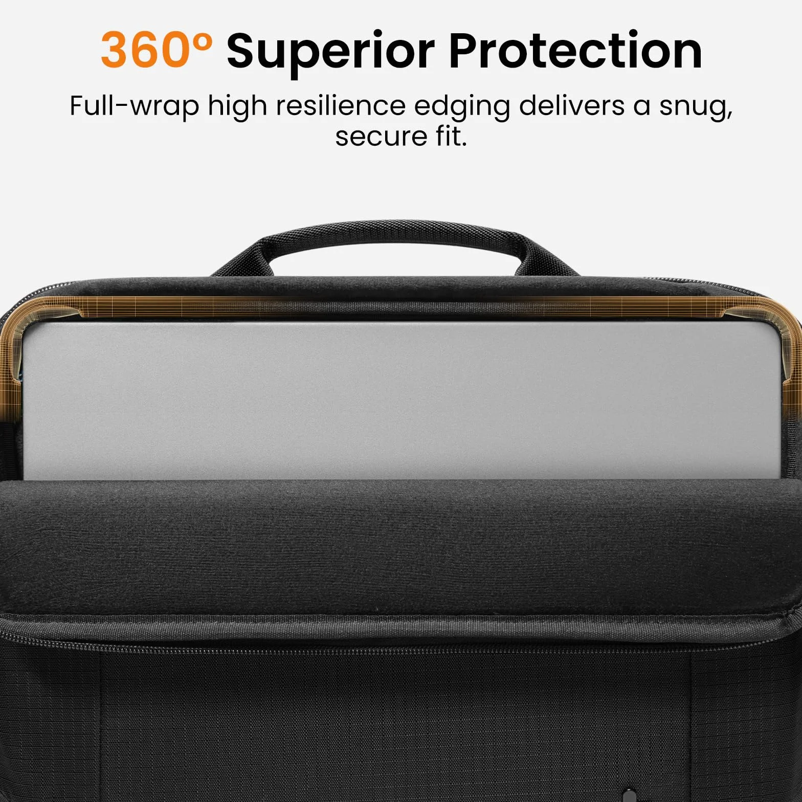 tomtoc Torba na laptopa 360° do 16-calowego MacBook Pro M4/M3/M2/M1 Pro/Max (2024-2019), odporna na działanie wody, torba na notebooka, pasuje do ASUS Vivobook 15/16, Dell Inspiron 15, etui na laptopa