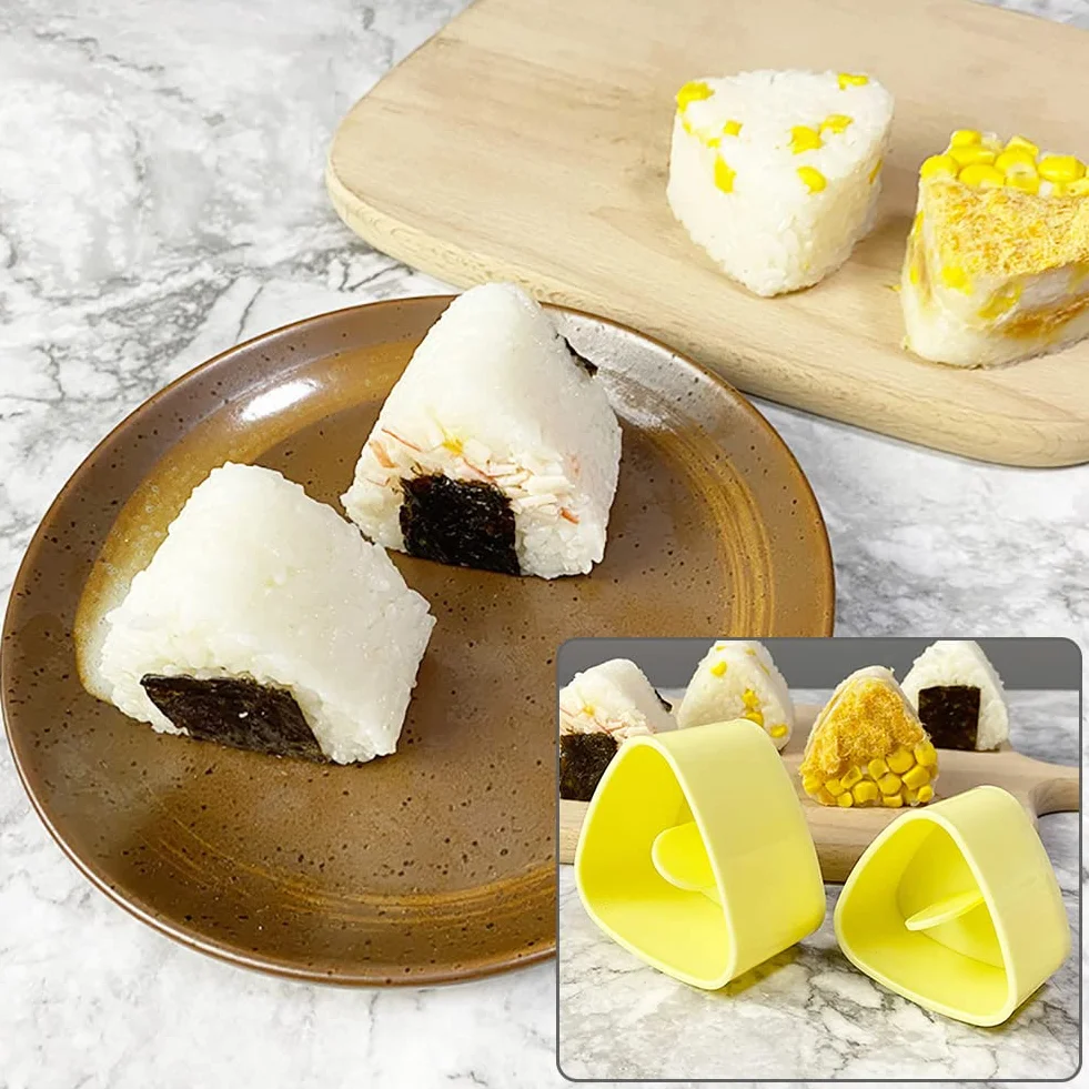 Uposao Trójkątny zestaw do robienia sushi sushi z łyżką do ryżu foremka do Onigiri DIY Sushi Onigiri Maker Bento Rice Ball Prasy Forma