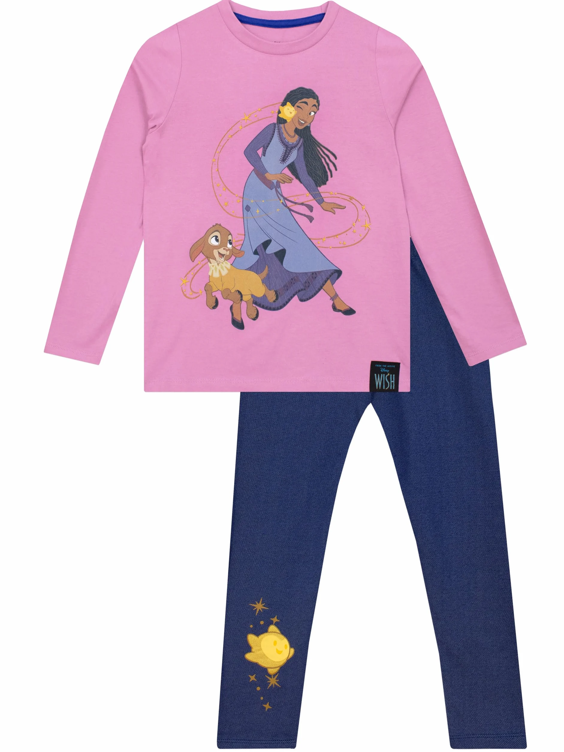 Disney Wish Dziewczęcy Komplet Bluzy i Legginsów | Zestaw Asha i Wish | Stroje Dziewczęce i Komplety Odzieżowe
