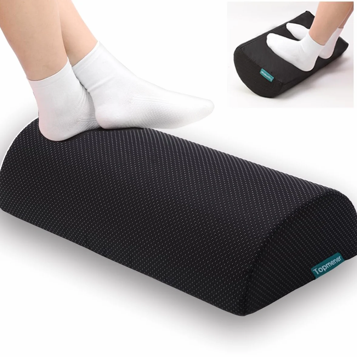 Ergonomiczna poduszka pod podnóżek do masażu biurkowy z uchwytem, pralna