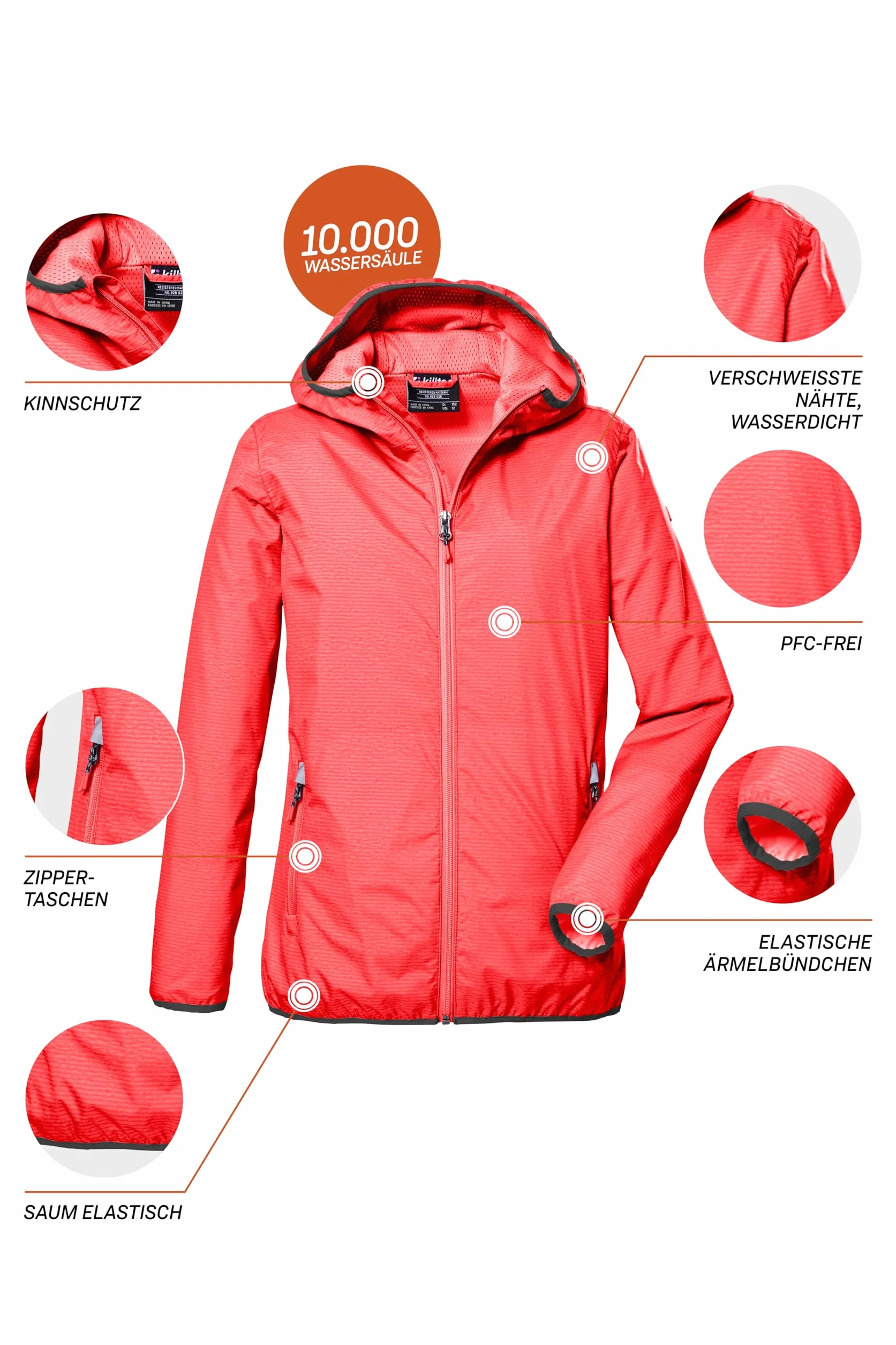 Killtec Funkcjonalna kurtka/kurtka outdoorowa z kapturem Girl´s Kos 333 Grls Jckt