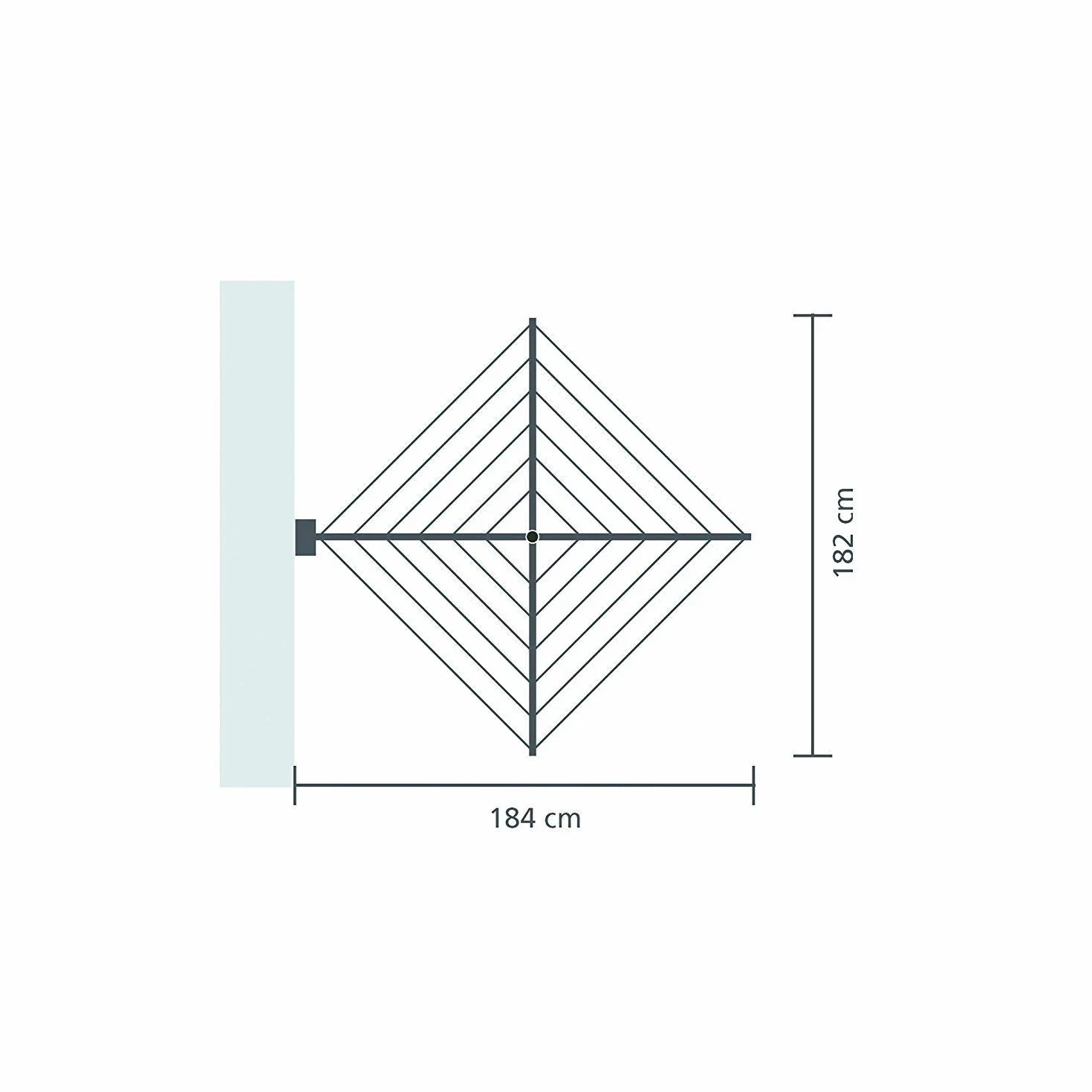 Brabantia WallFix Suszarka Ścienna Metal Srebrny 24 m