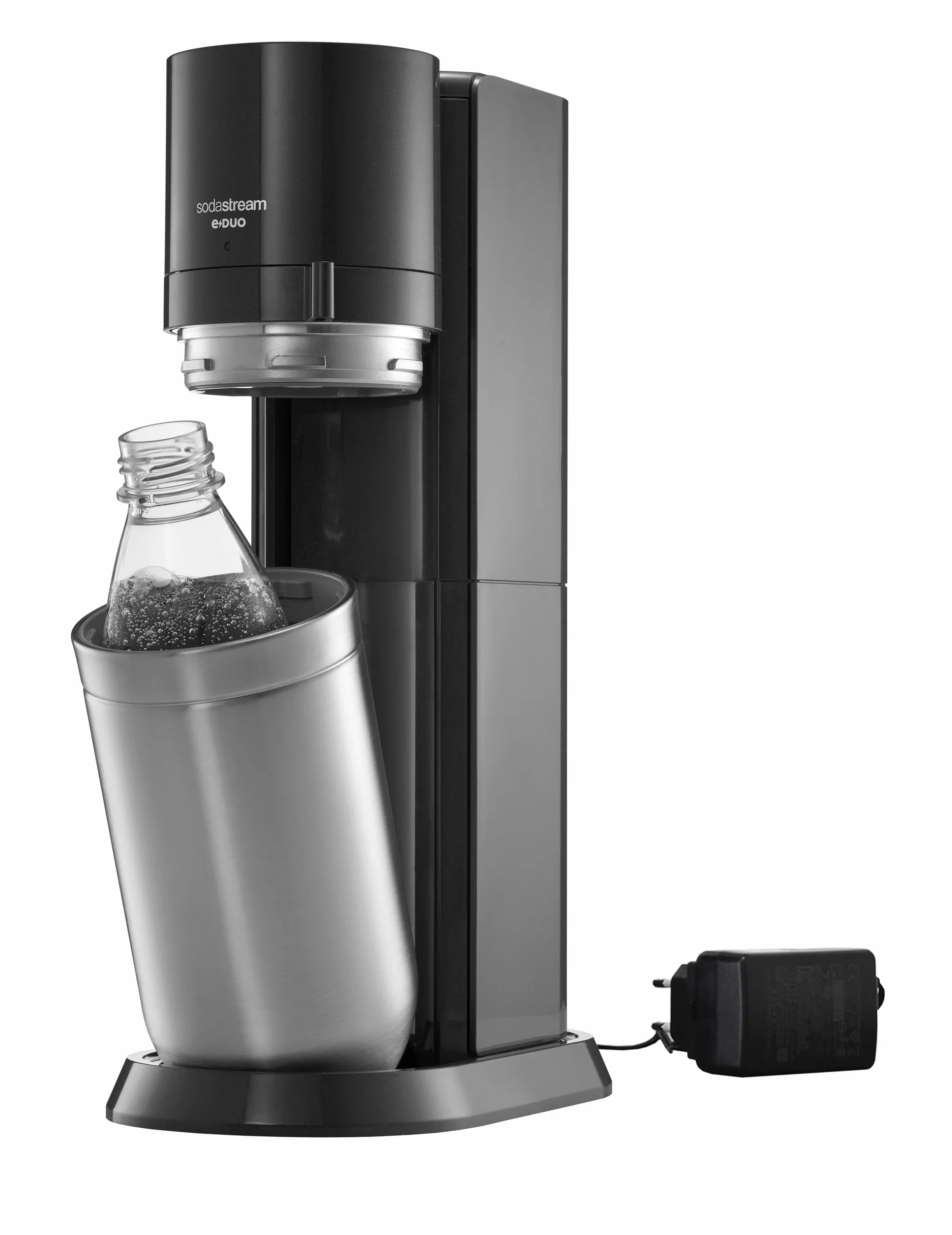 SodaStream E-DUO saturator CO2 cylinder standardowe opakowanie 1L szklana butelka