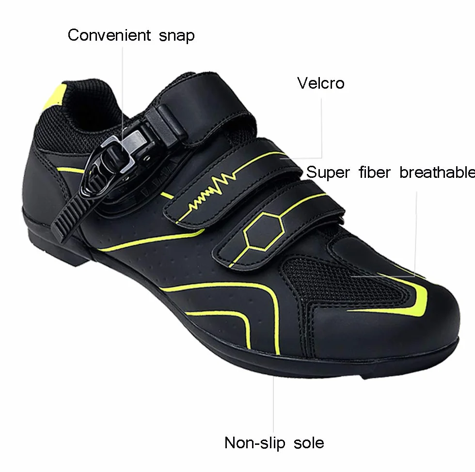 tangjiu Antypoślizgowe buty rowerowe, z włókna węglowego, sportowe, z odblaskowymi paskami, oddychające buty na rower miejski i górski