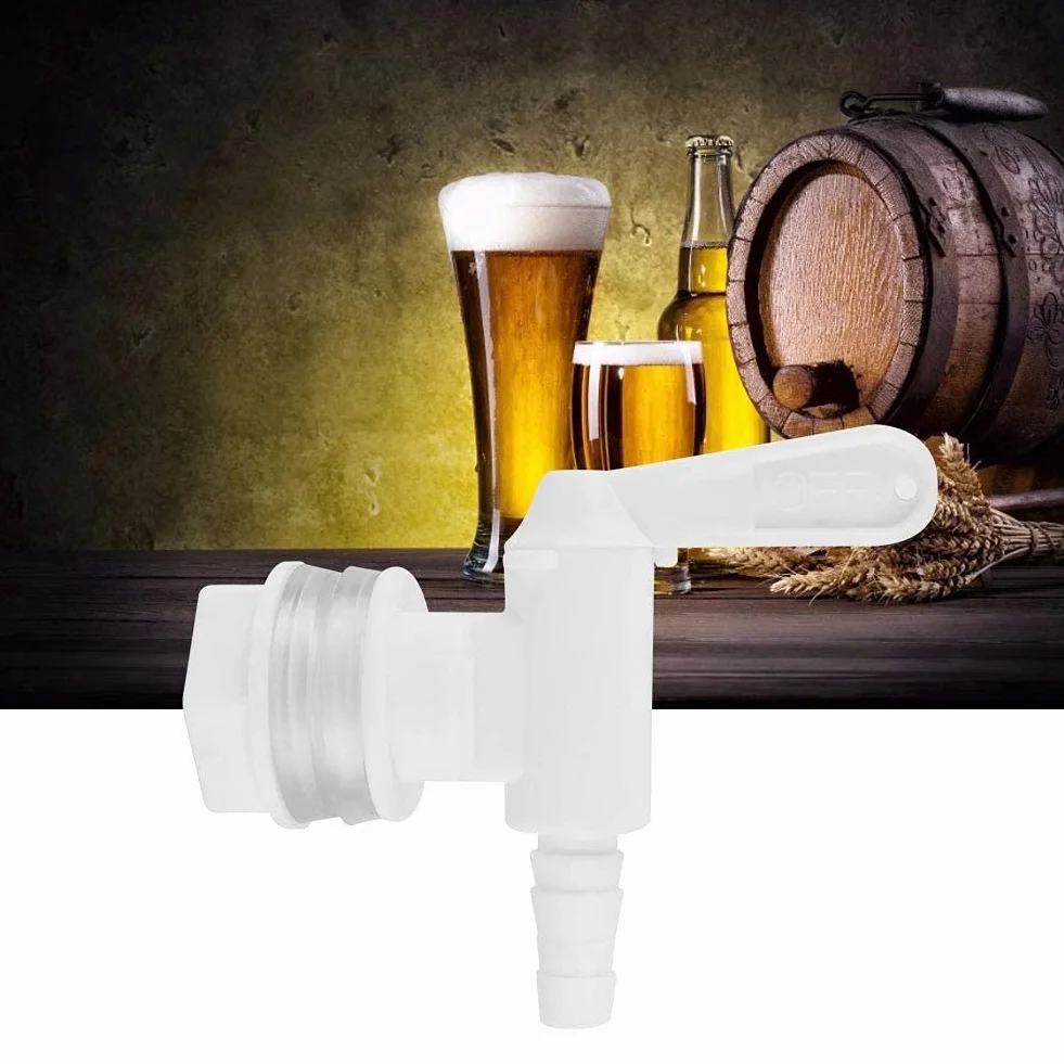 Biały plastikowy kran do butelek dozownik do piwa 3/8" Oktoberfest