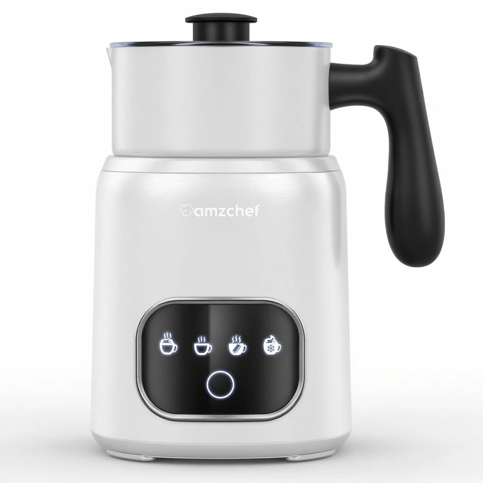 AMZCHEF Elektryczny spieniacz do mleka 4 w 1 550 W 400 ml LED podgrzewacz