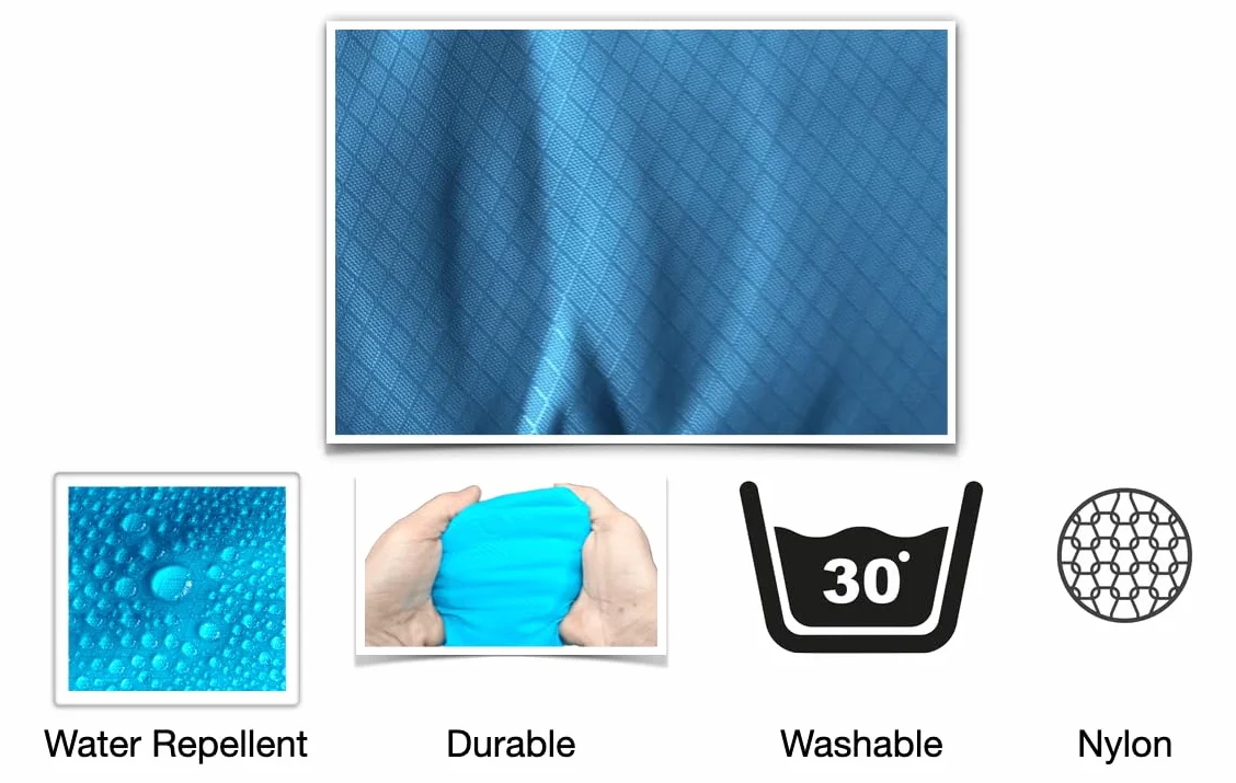 Wodoszczelny koc piknikowy – kompaktowy i lekki – Pocket Beach Blanket na kemping, wędrówki i podróże – S/M/ (czarny, S-70 cm x 110 cm)