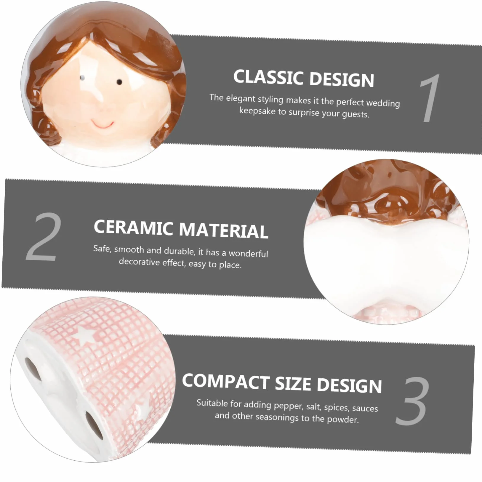 Yardenfun Ceramiczny Anioł Pieprzniczka Dekoracja Domu