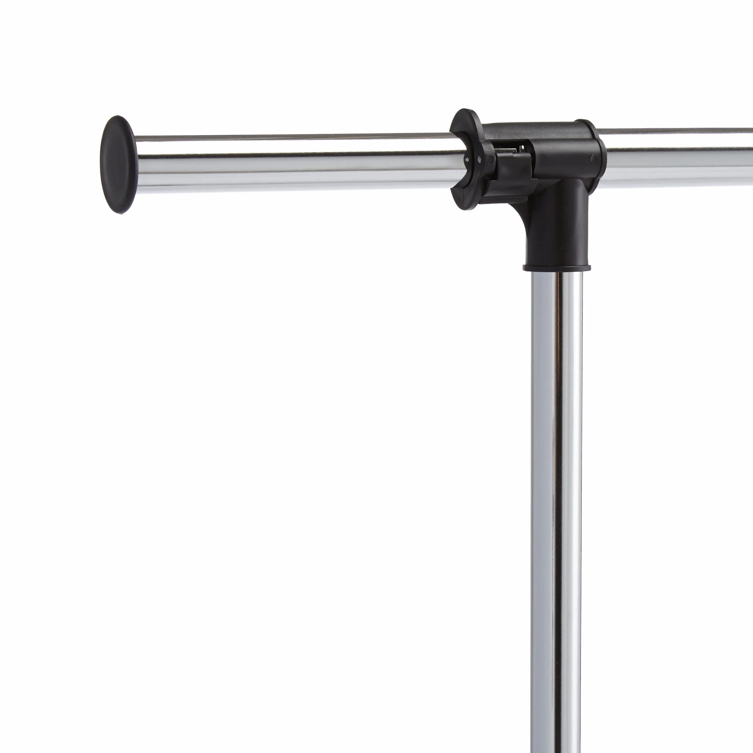 Amazon Basics Drążek na ubrania, z kółkami, 91,5-145 x 42 x 134-161 cm, chrom