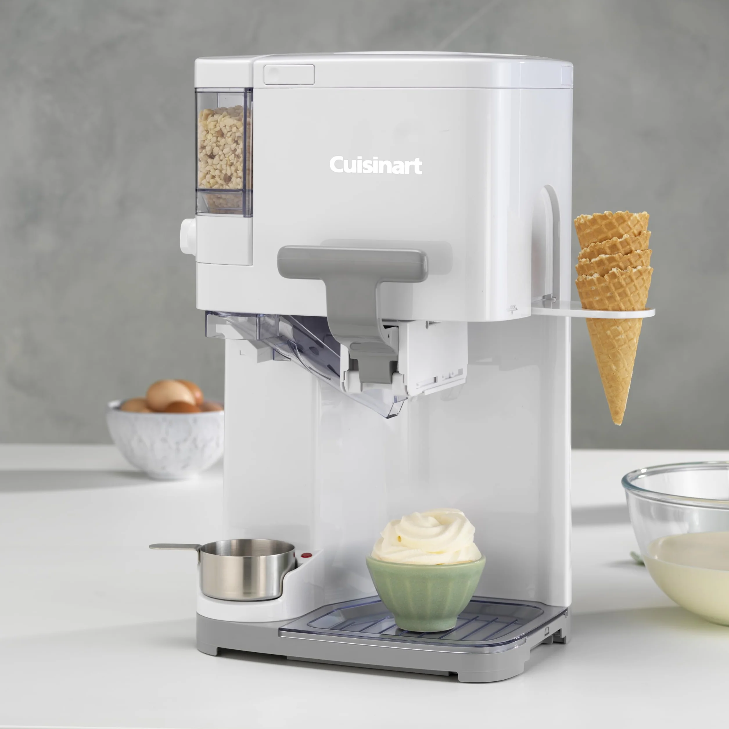 Cuisinart ICE48U maszyna do lodów włoskich, żelato, sorbet, lody bezmleczne, mrożony jogurt | dozownik dodatków | łatwy w obsłudze i czyszczeniu | 1,42 l na 6 porcji | gotowe w 20 minut | ICE48U