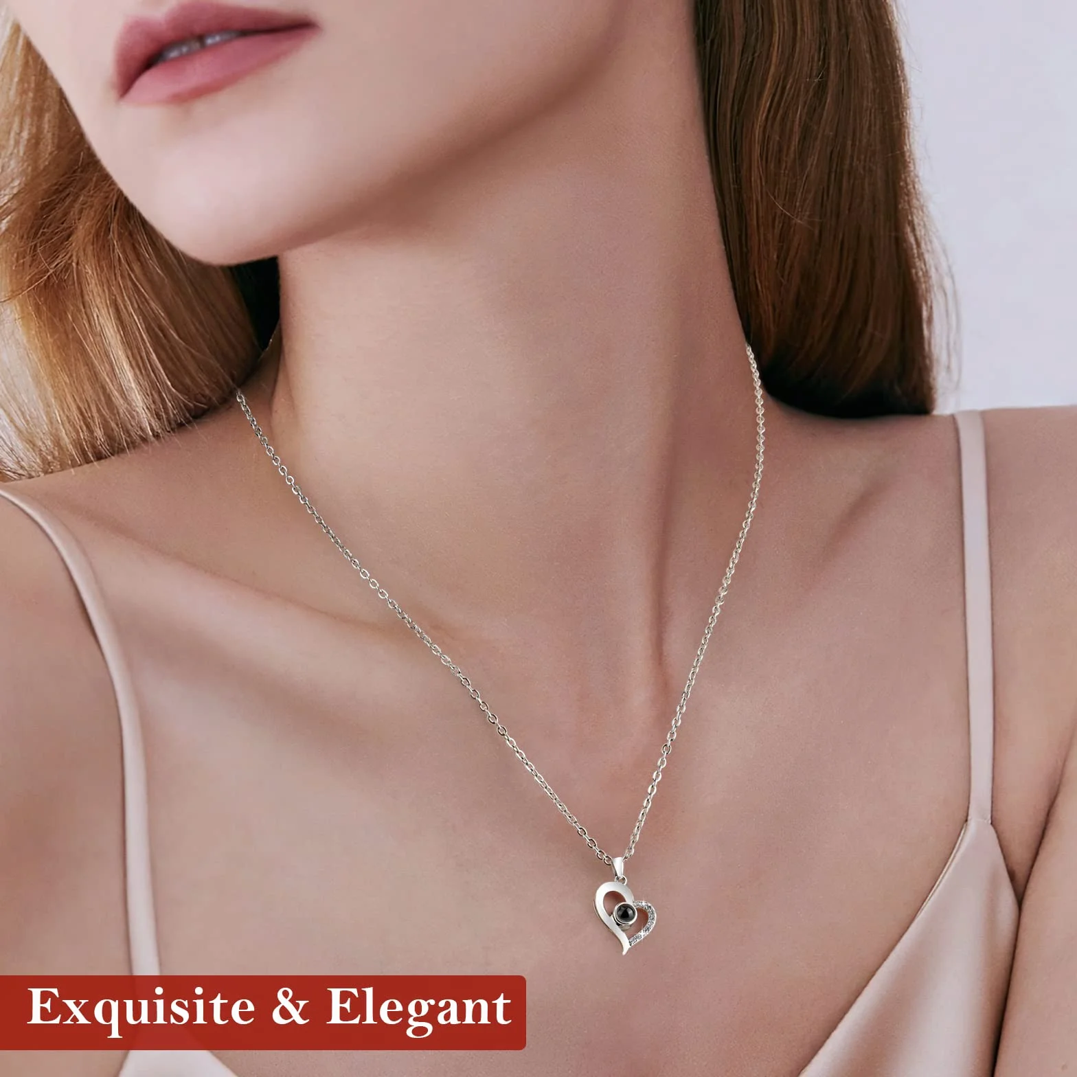 Emibele Preserved Real Rose S925 Sterling Silver Necklace I Love You 100 Languages Eternal Rose Box Music Lights Romantic Birthday Gifts Women