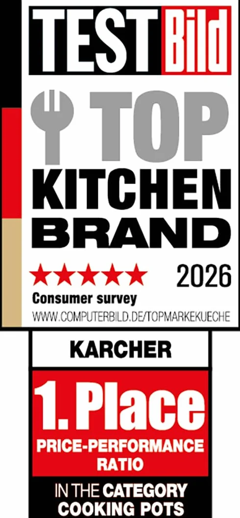 Karcher Indukcyjna brytfanna z pokrywką 2 w 1 8,7 litra odlew aluminiowy