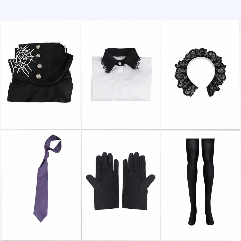 Tōjō Kirumi kostium cosplay, dla kobiet, strój pokojówki, mundurek szkolny, anime, na Halloween, imprezę, cosplay, ubrania dla dziewcząt, fanów