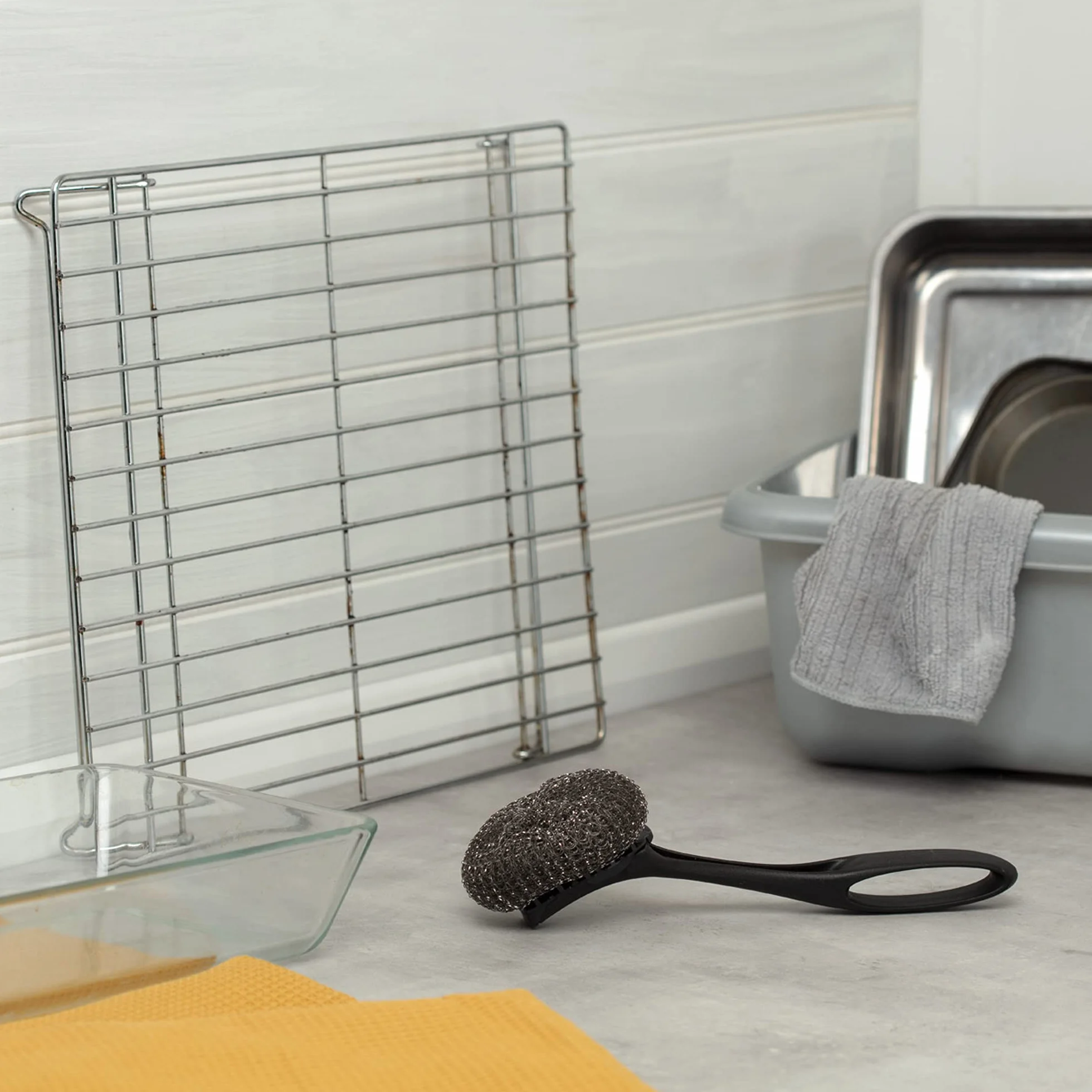 Dishmatic Scrubbee zmywacz ze stali nierdzewnej do grilla piekarnika