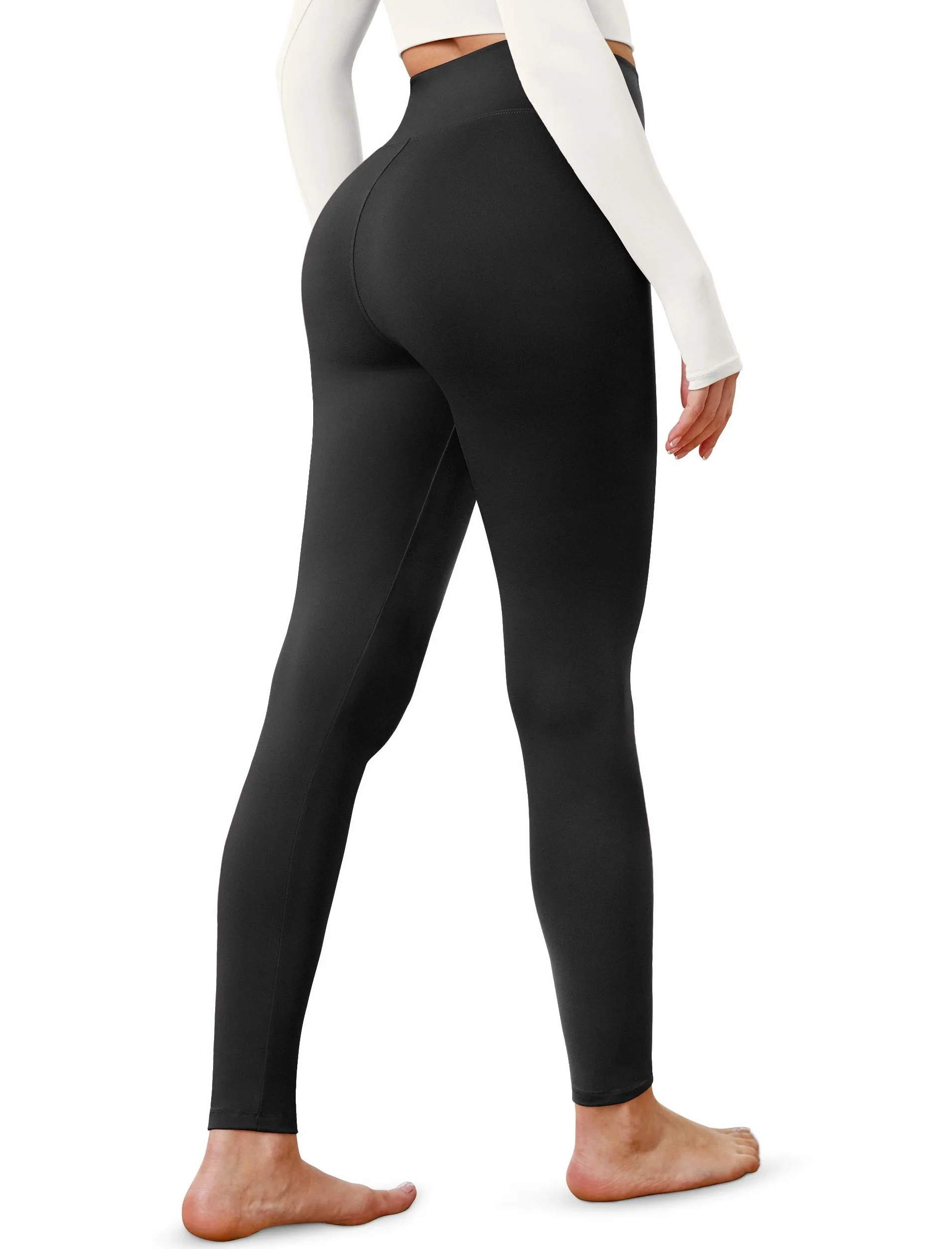 BAYDI Creamlush Legginsy damskie z wysokim stanem - miękkie spodnie sportowe, długie, elastyczne legginsy do jogi, pilatesu, na czas wolny, na co dzień (S-5XL)