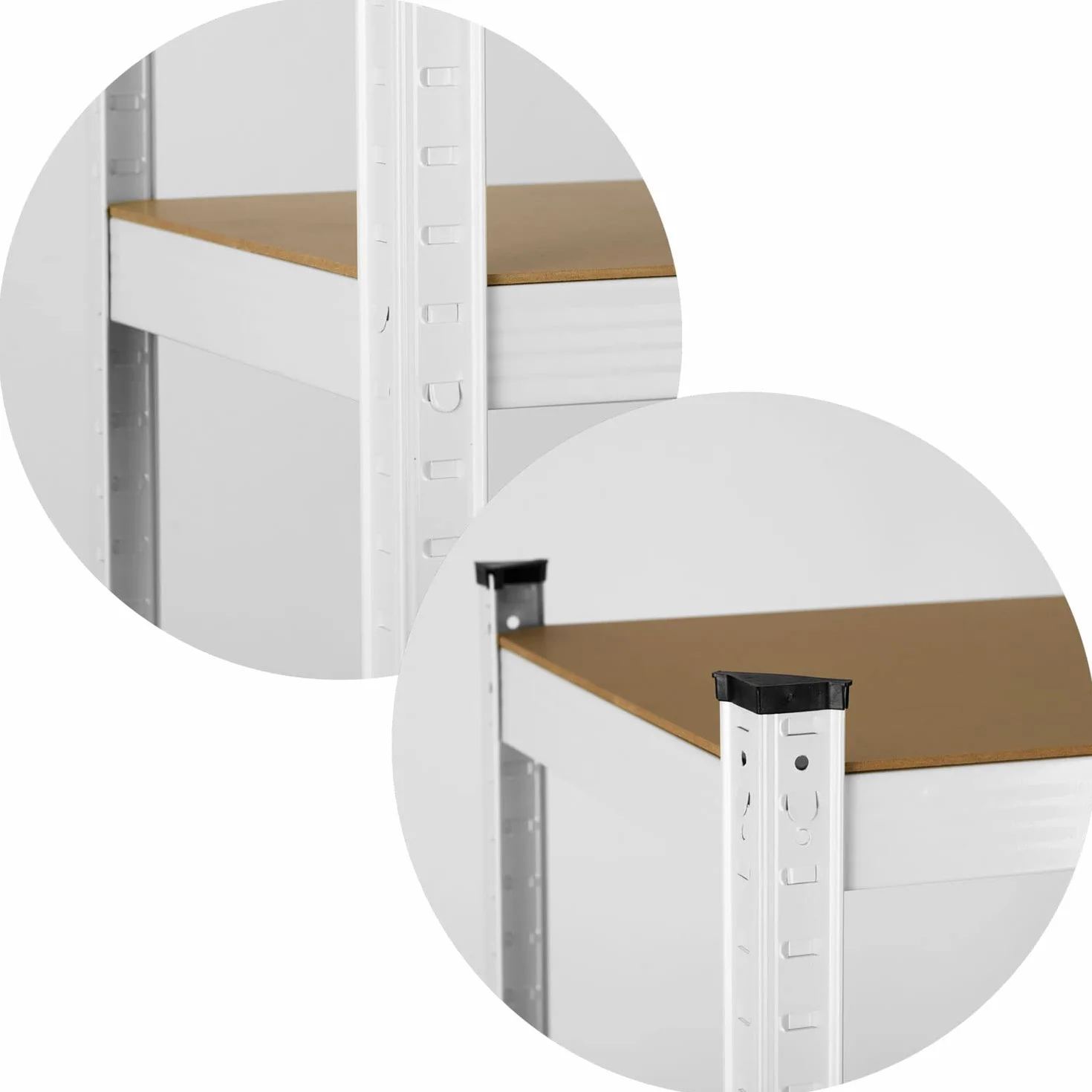 Humberg 4841 Wytrzymały regał z 5 półkami z płyty MDF 150 x 75 x 30 cm biały