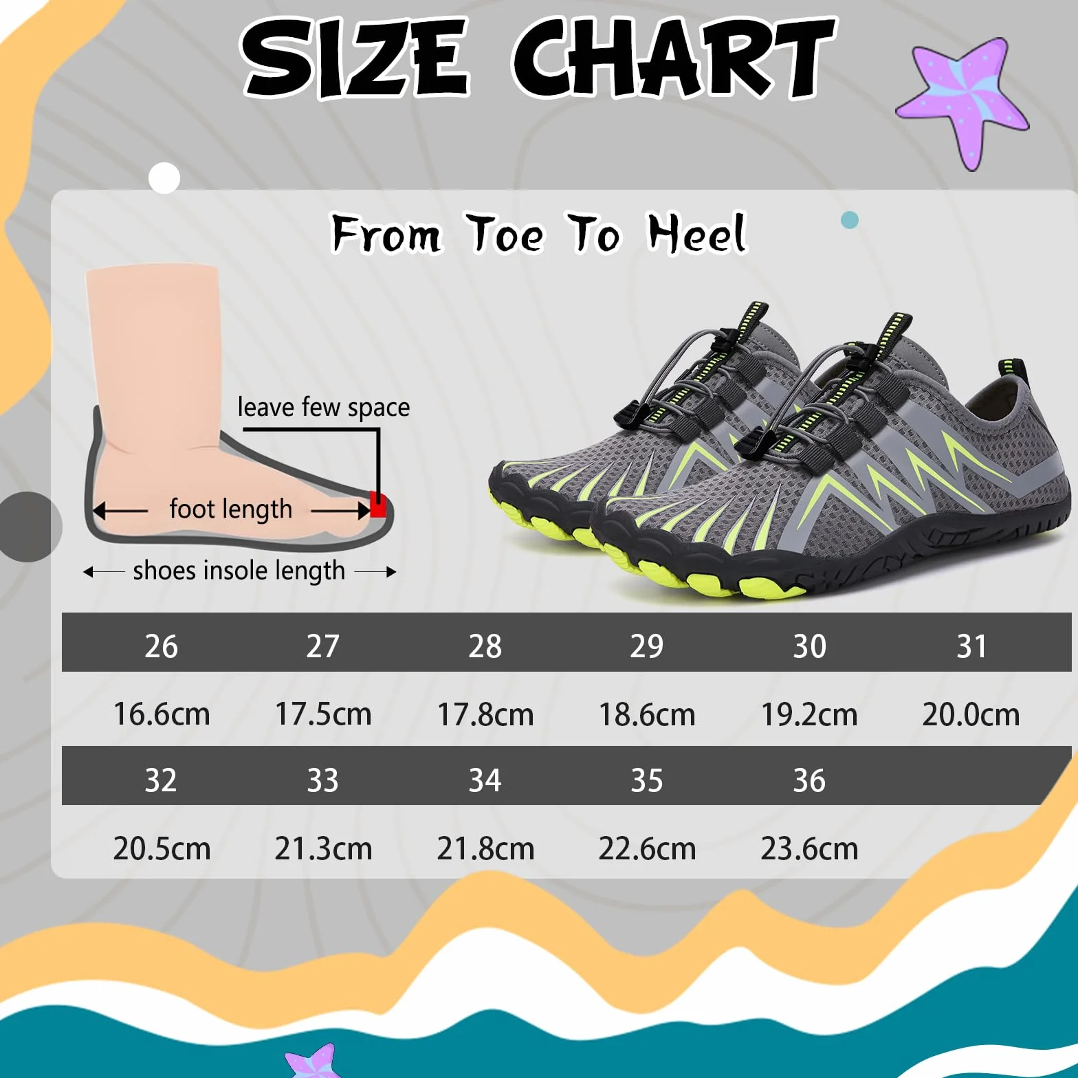 IEEILULU Buty dziecięce Barefoot dzieci, Barefoot dzieci dziewczynki szybkoschnące antypoślizgowe buty