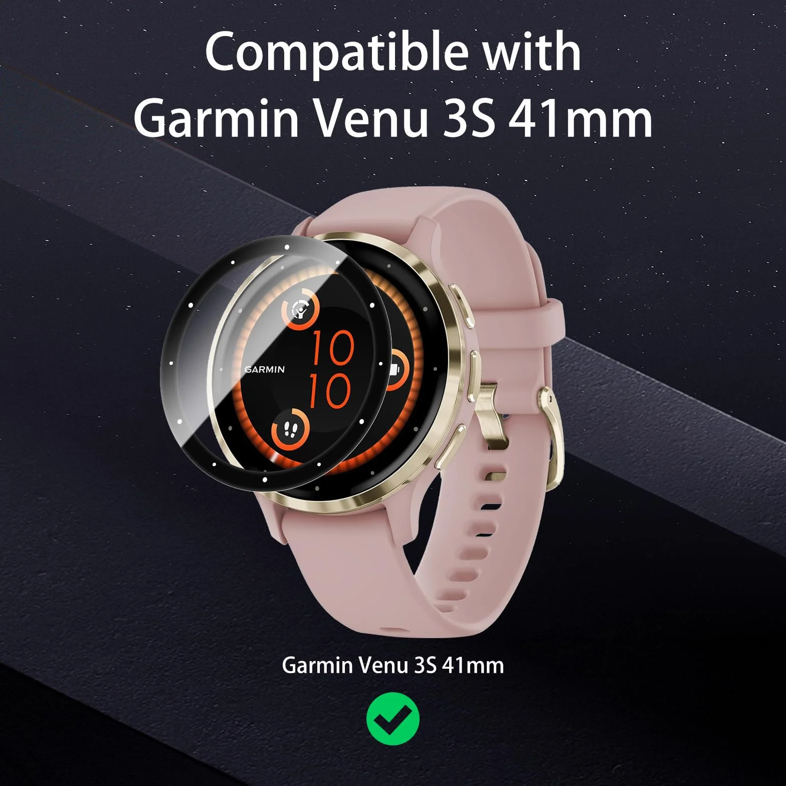 [4 sztuki] Folia ochronna kompatybilna z Garmin Venu 3S 41 mm, odporna na zarysowania HD TPU Soft Film, 3D Curved Full Cover Protective, bez pęcherzyków powietrza, nie pozostawia odcisków palców