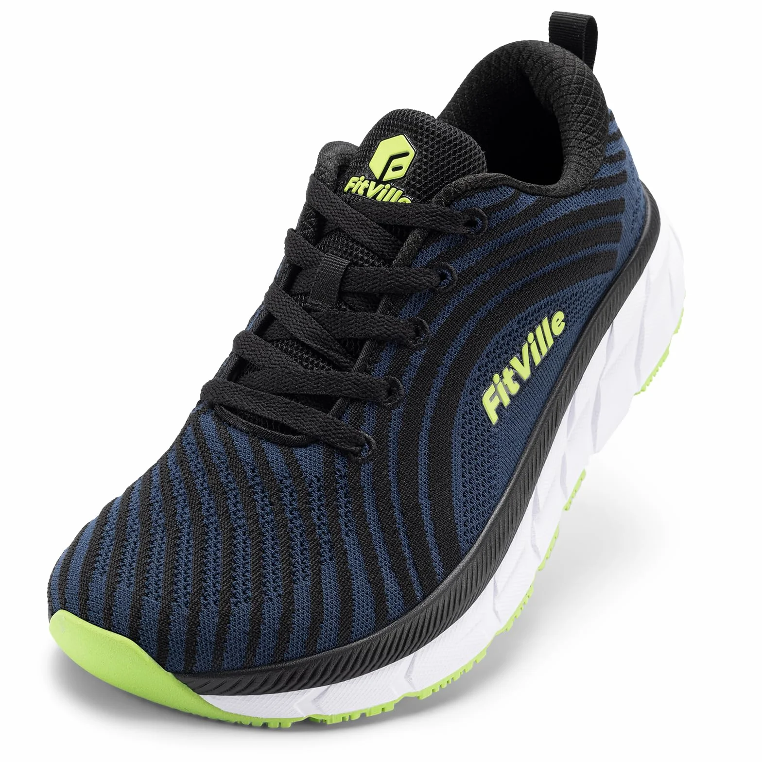 Fitville Extra Wide Buty Do Biegania Męskie Buty Do Biegania Amortyzowane Buty Sportowe Lekkie, Oddychające Trampki Tenisówki Fitness Buty Do Chodzenia V2
