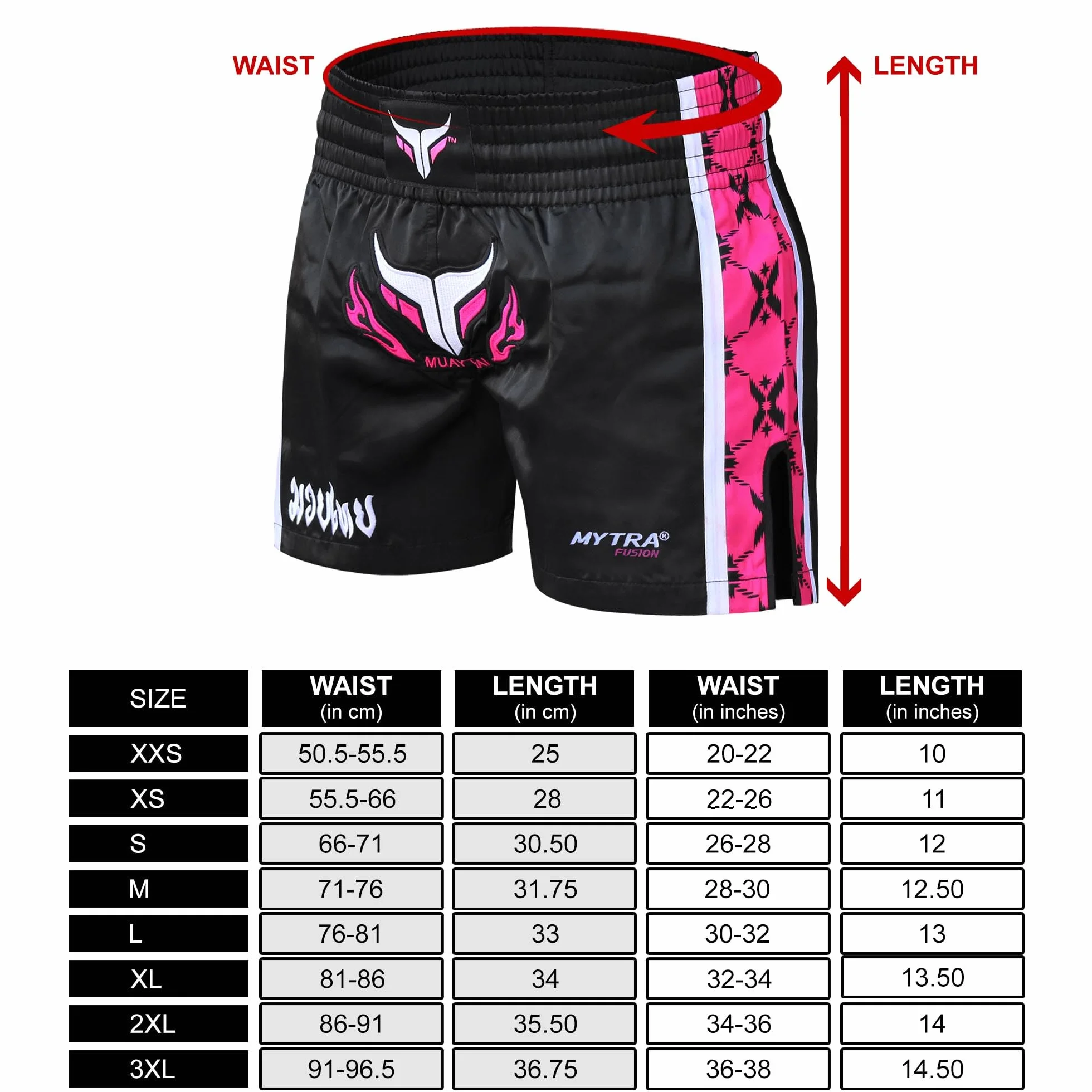 Mytra Fusion spodenki Muay Thai damskie spodenki do walki w klatce damskie spodenki MMA kickboxing do grapplingu i sztuk walki