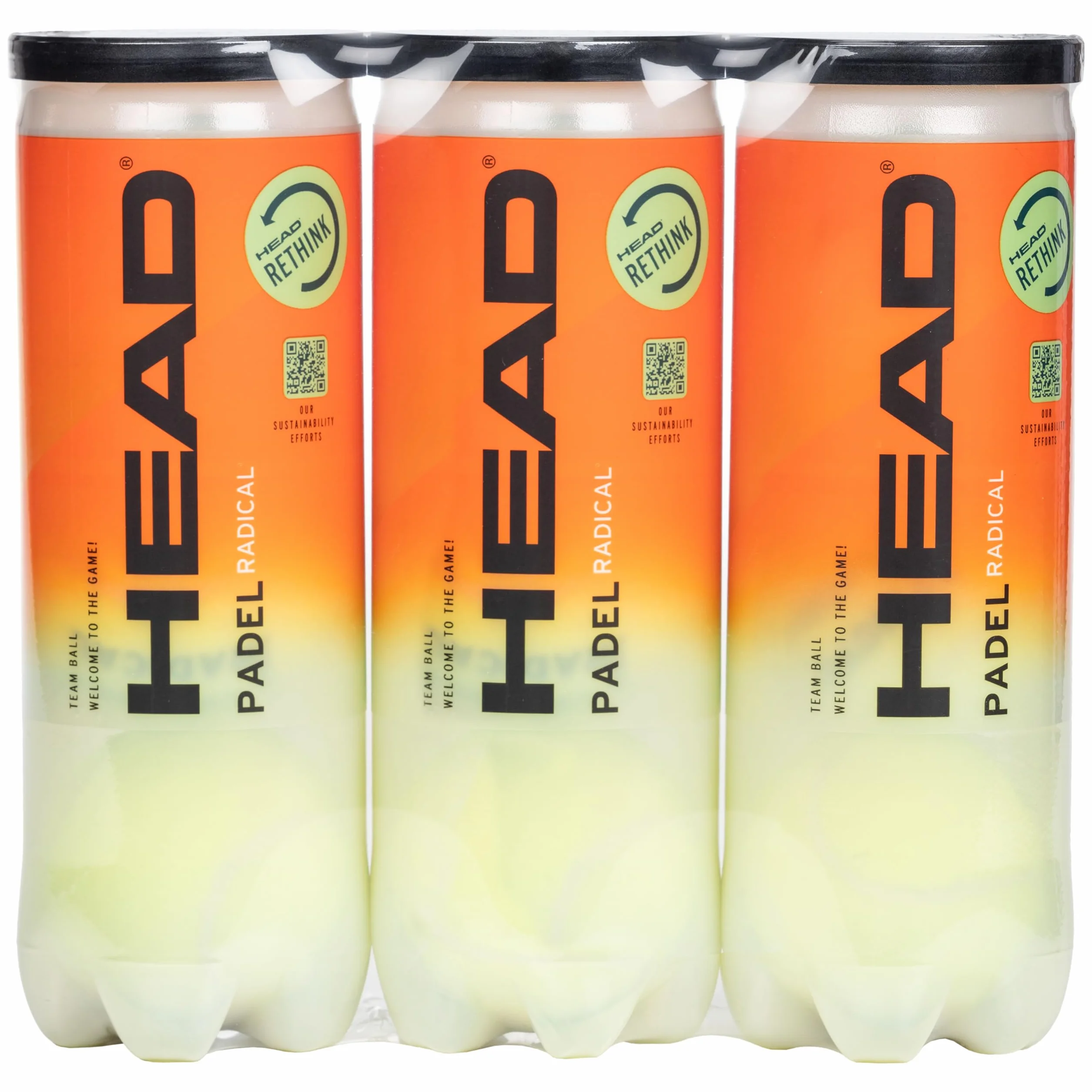 HEAD Piłki Tenisowe 3x3B Padel Radical