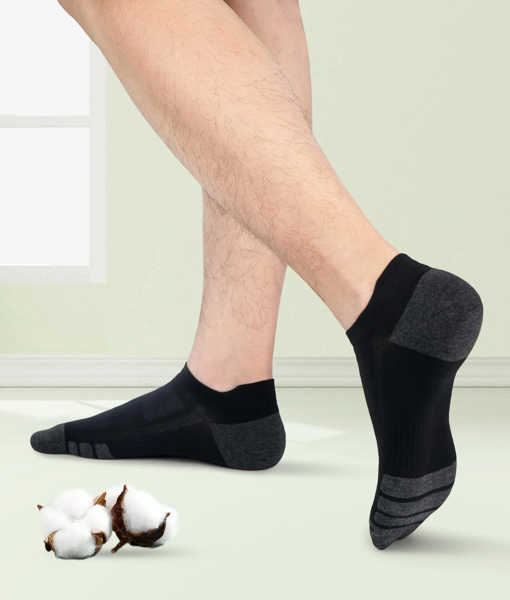 FORVEVO 10 Paar Sneaker Socken Herren Damen, Baumwolle Sportsocken, Atmungsaktive Laufsocken Kurz